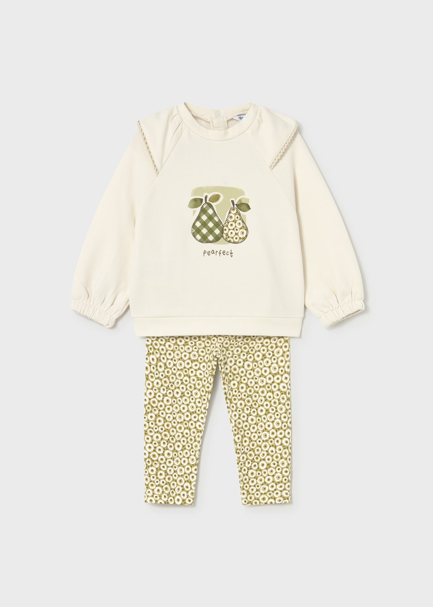 Set colanti imprimeu si bluza bebe