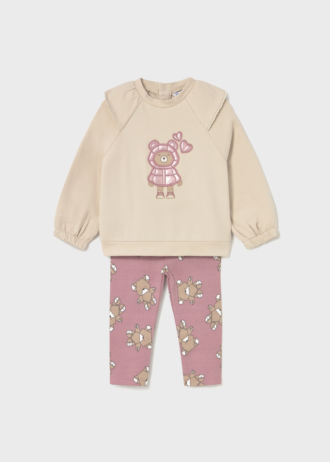 Conjunto legging estampado y sudadera bebé