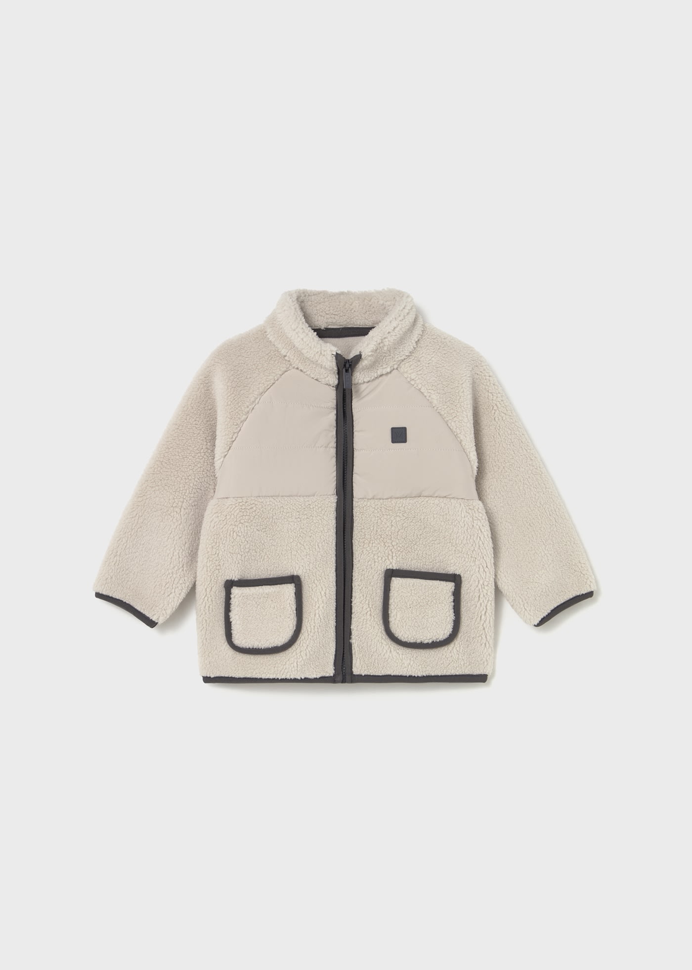 Sudadera cremallera borrego bebé
