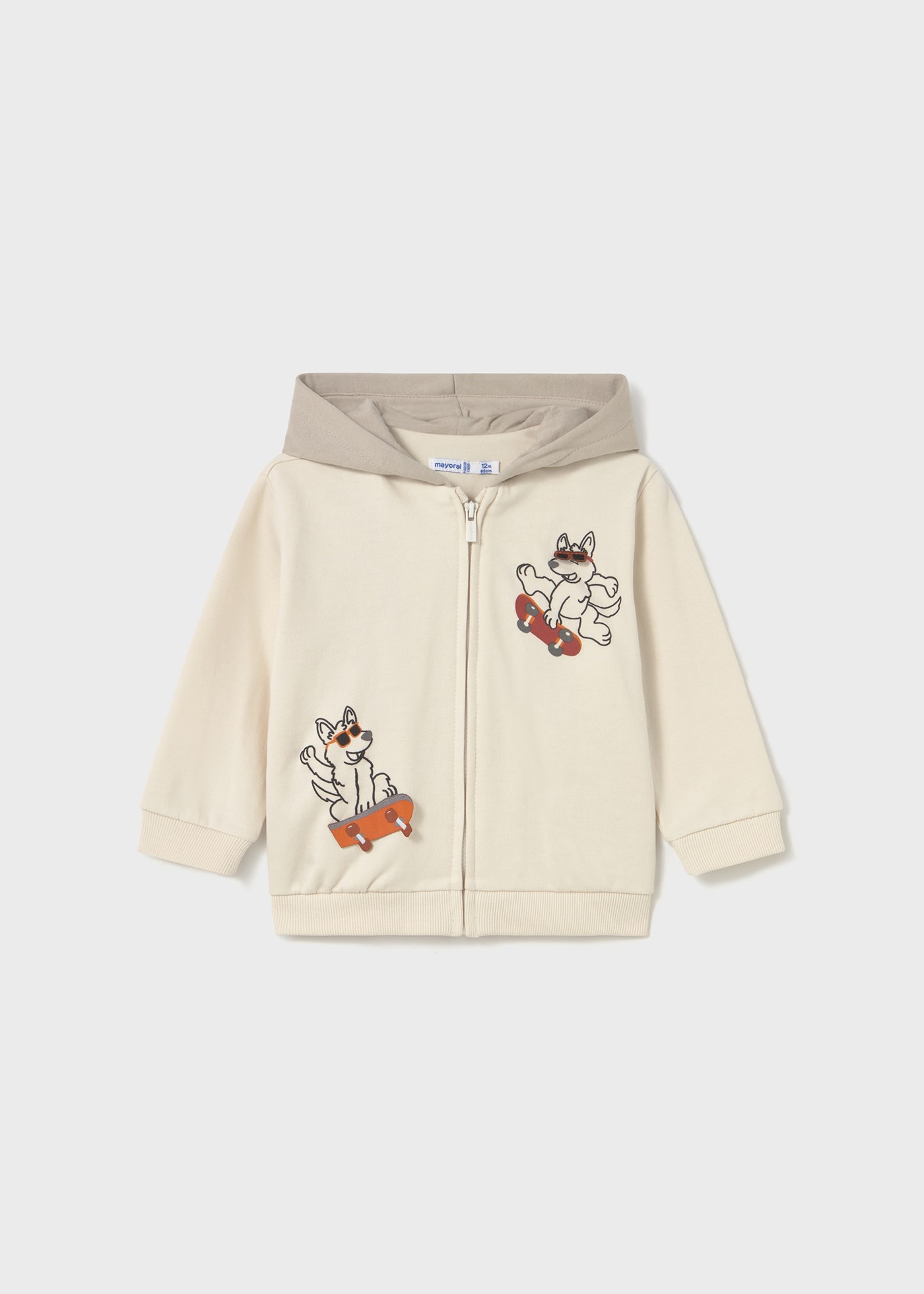 Sudadera cremallera interactiva bebé
