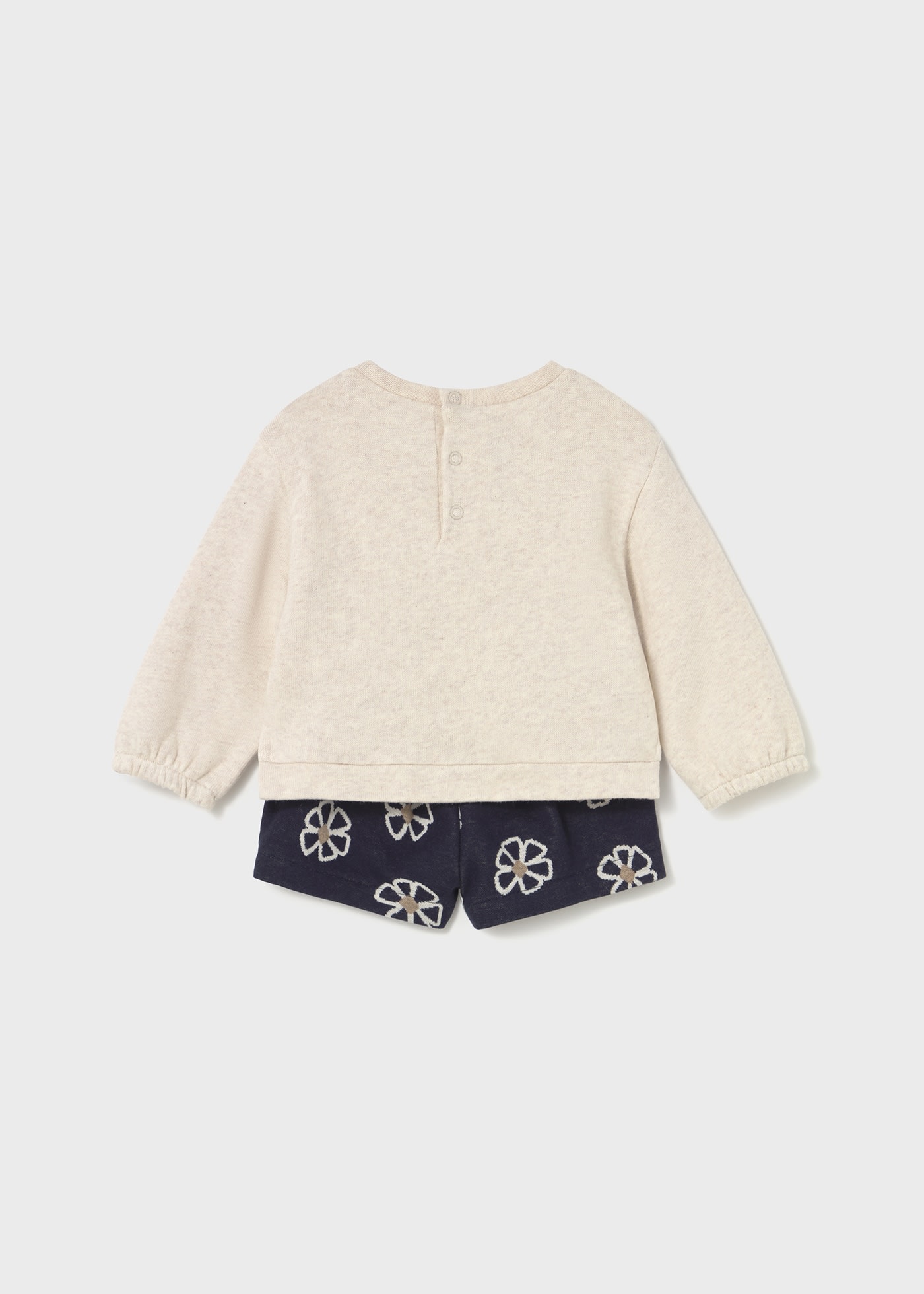 Conjunto pantalón corto flores bebé