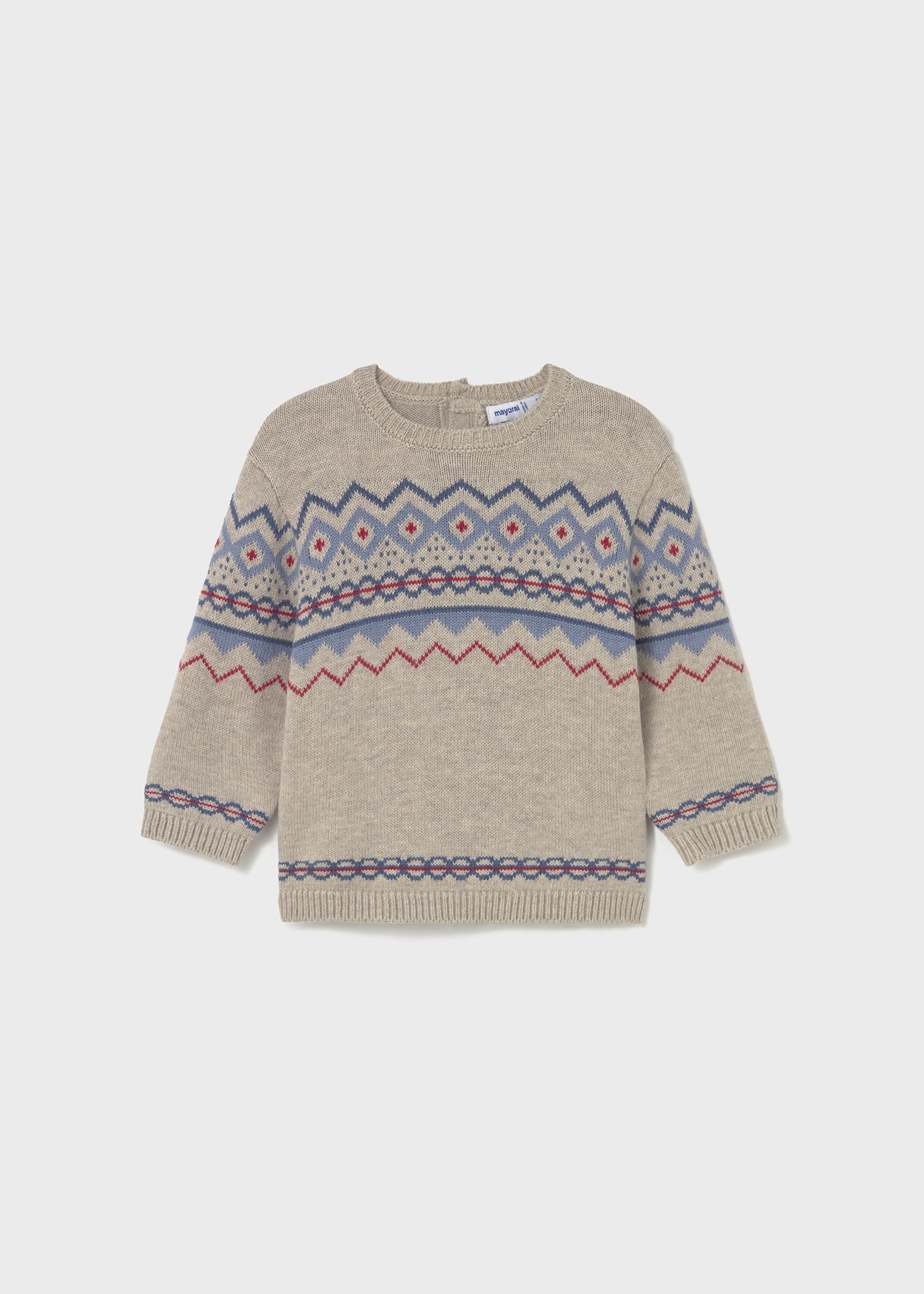 Baby Sweater with Jacquard Pattern