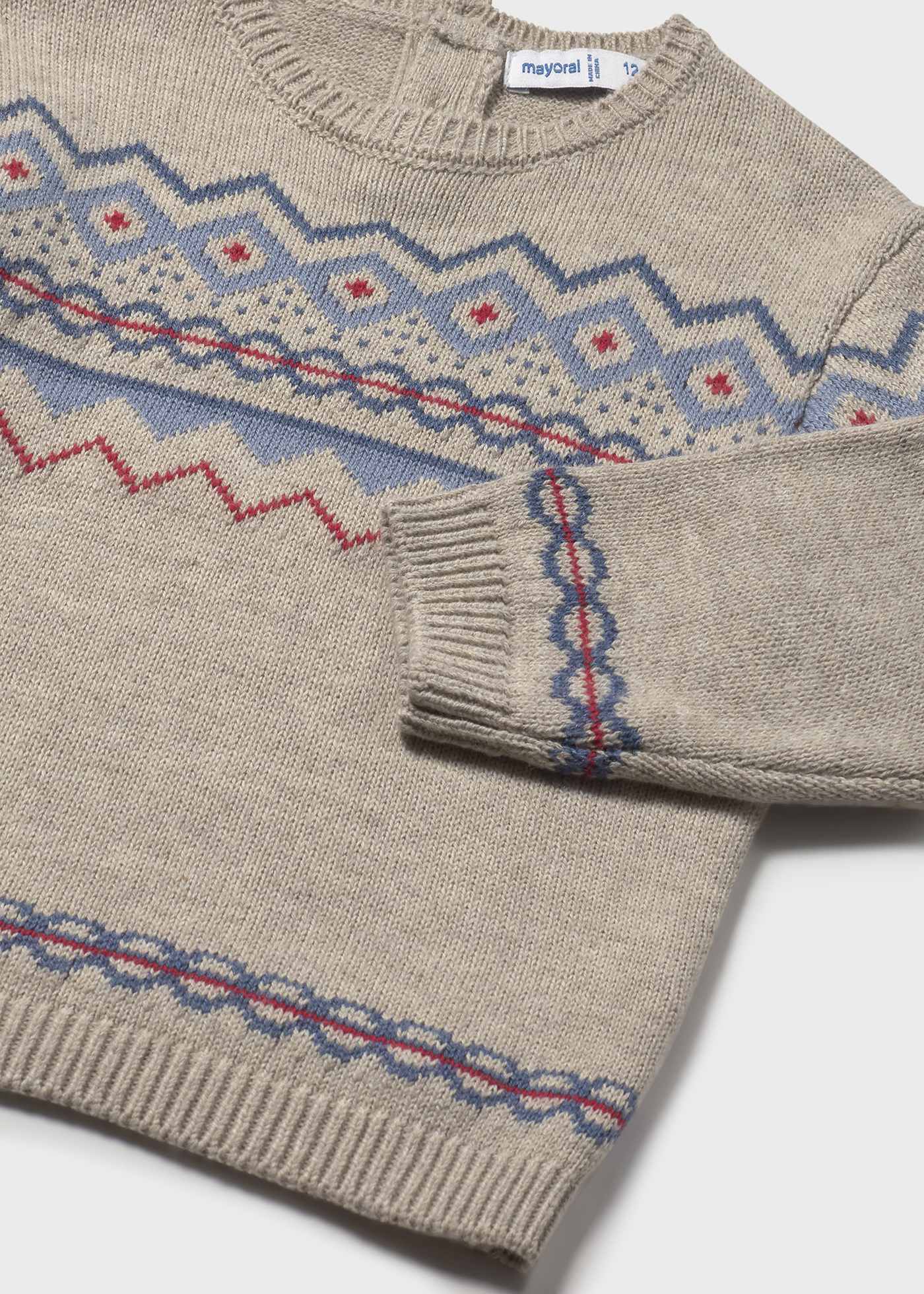 Baby Sweater with Jacquard Pattern