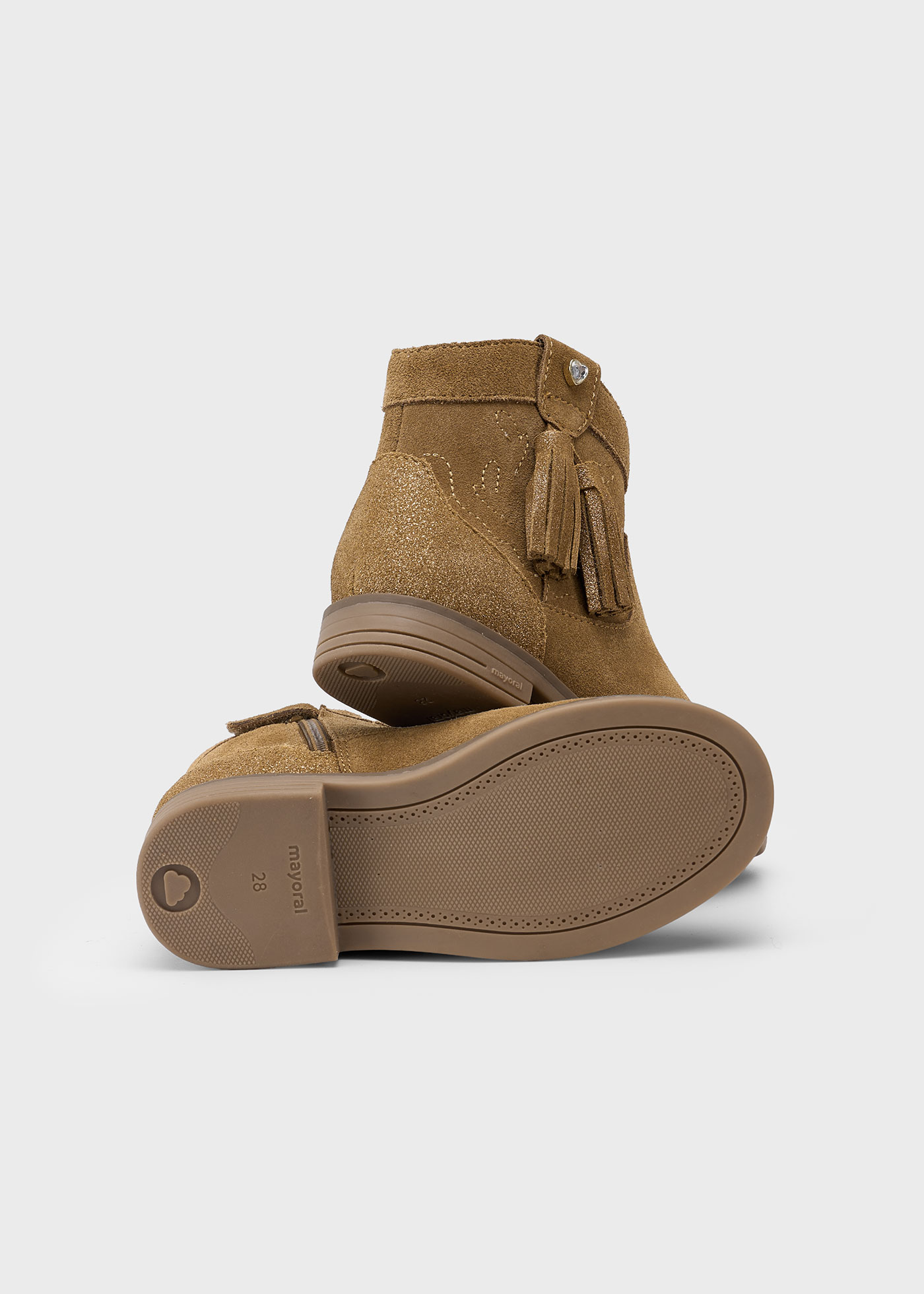Girls split leather boot