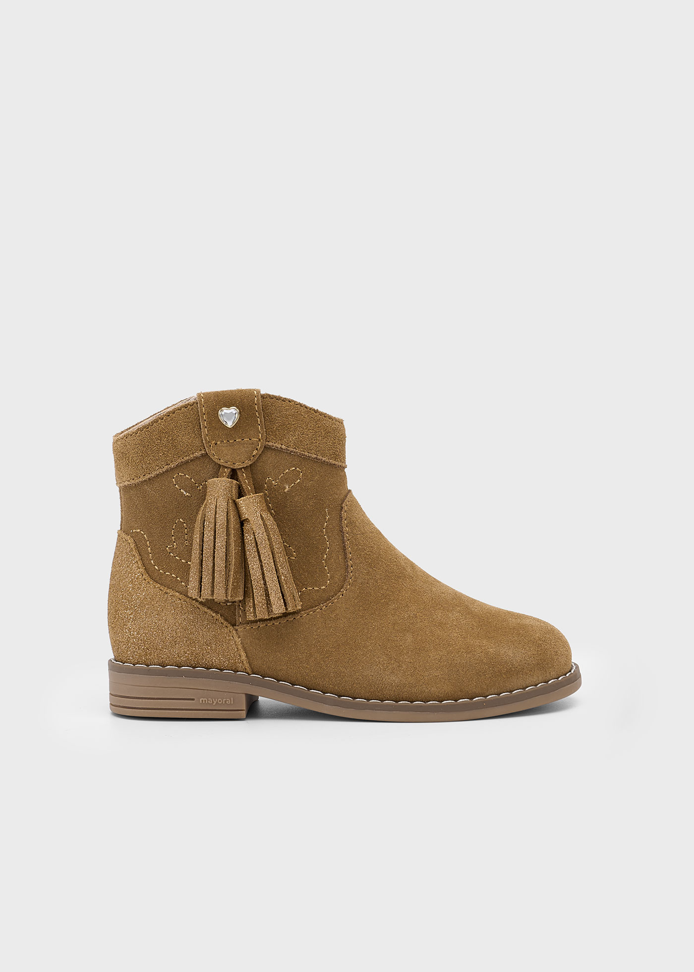 Girls split leather boots