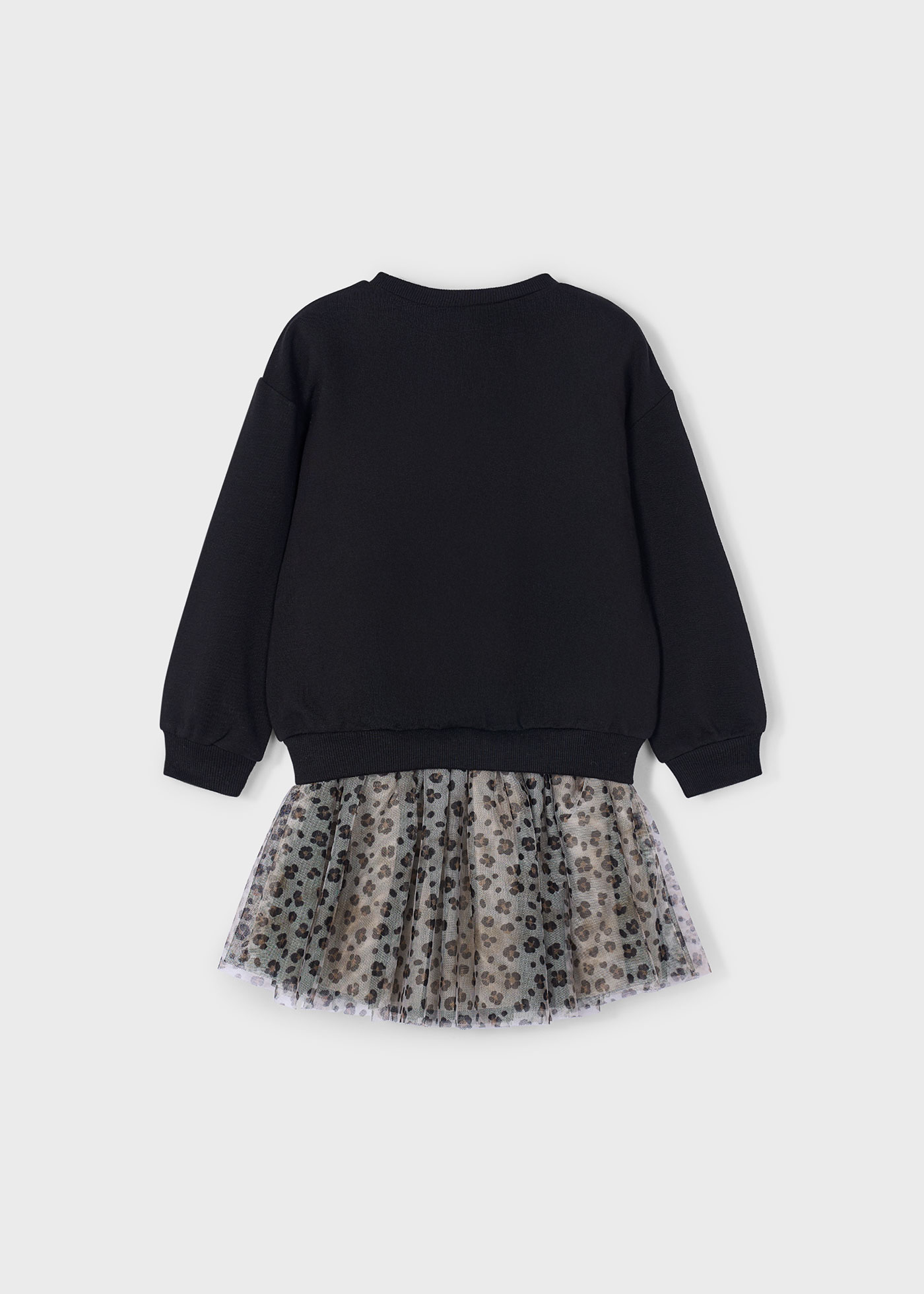 Conjunto saia tule e sweat menina