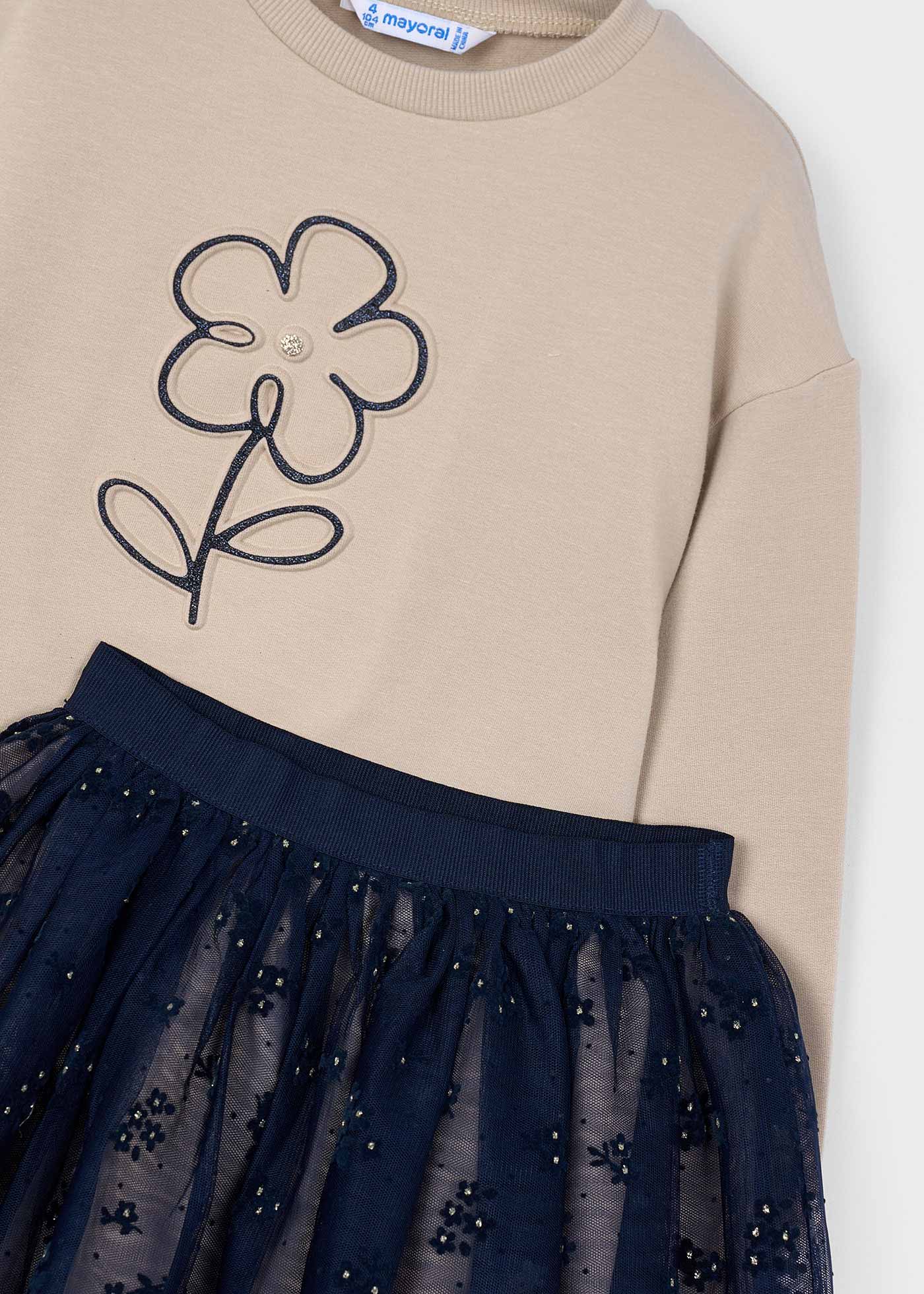 Girls tulle skirt and jumper set