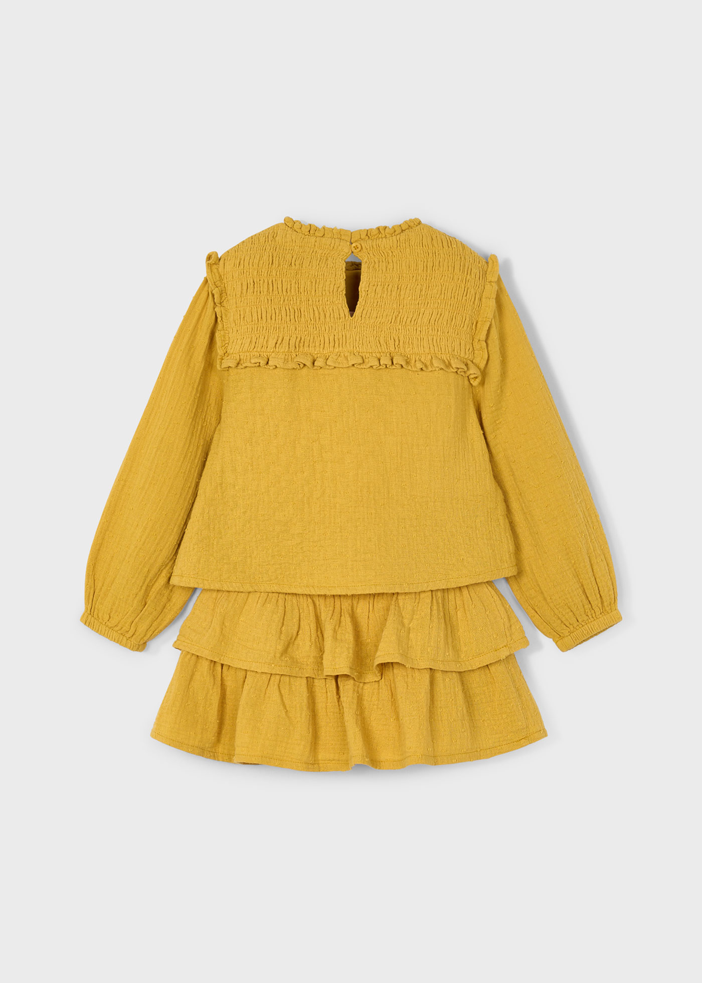 Girls ruffled skirt and blouse set