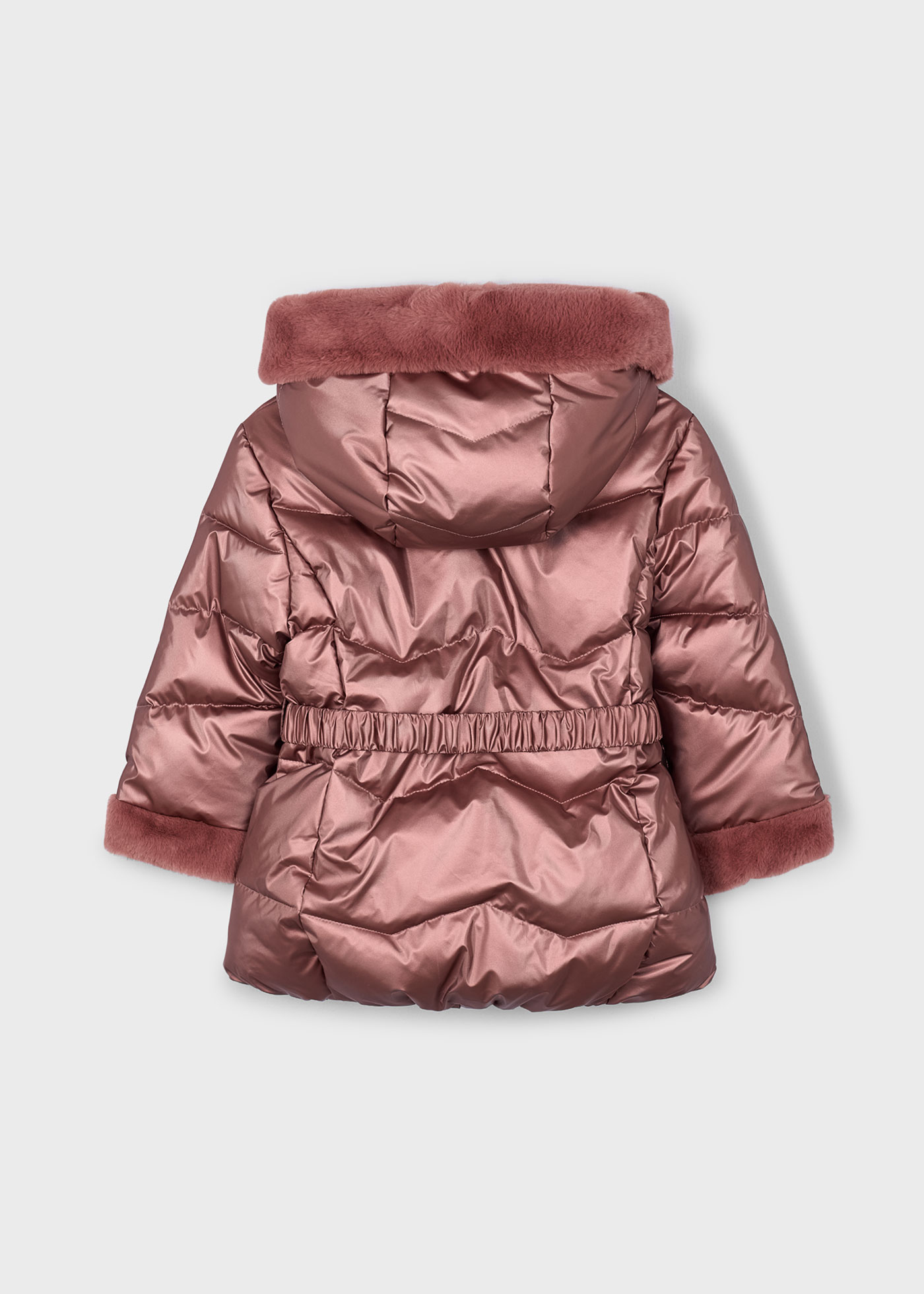 Winterjacke metallisiert Gürtel Mädchen