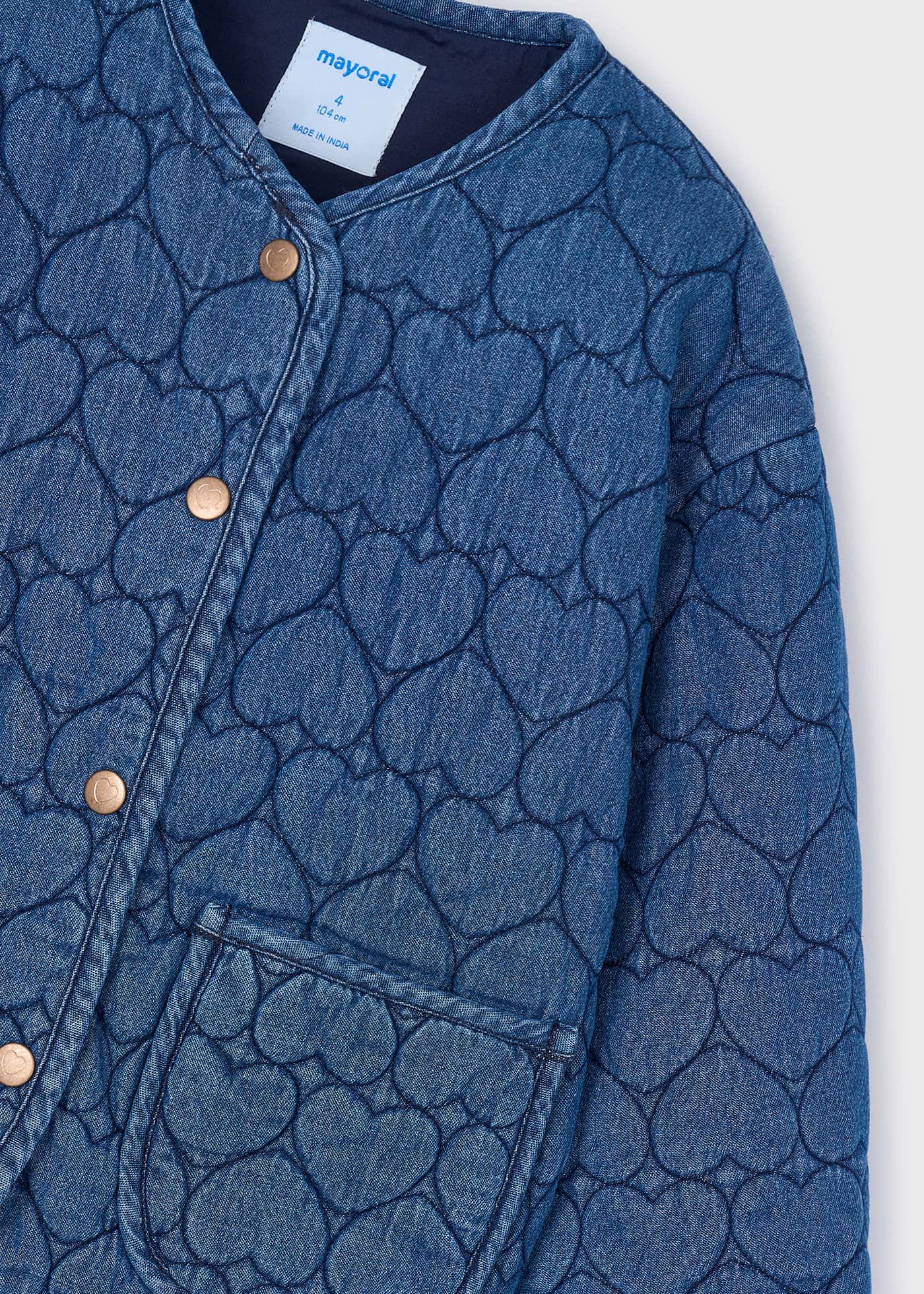 Girl Heart Printed Denim Jacket