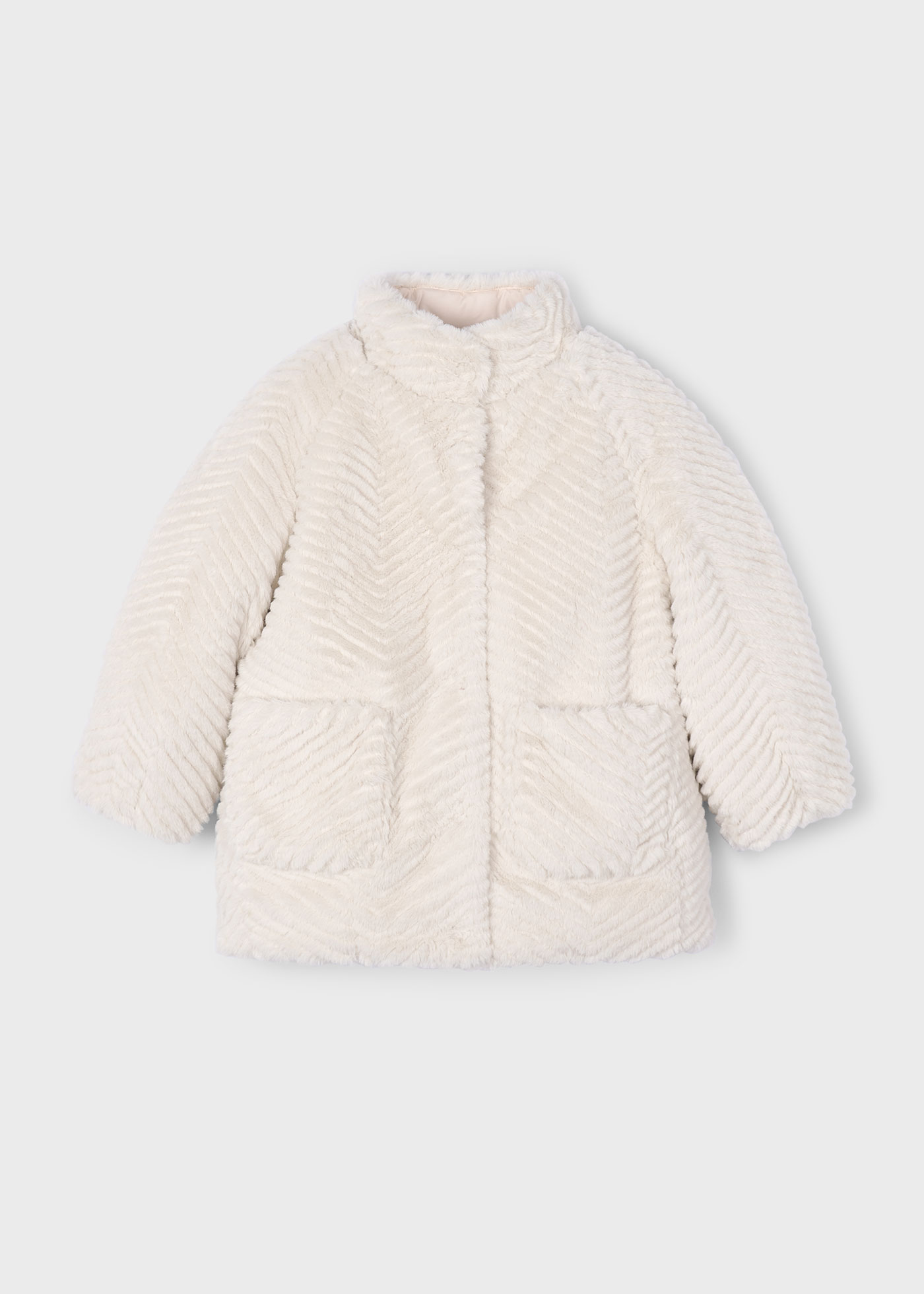 Палто с косъм за момиче