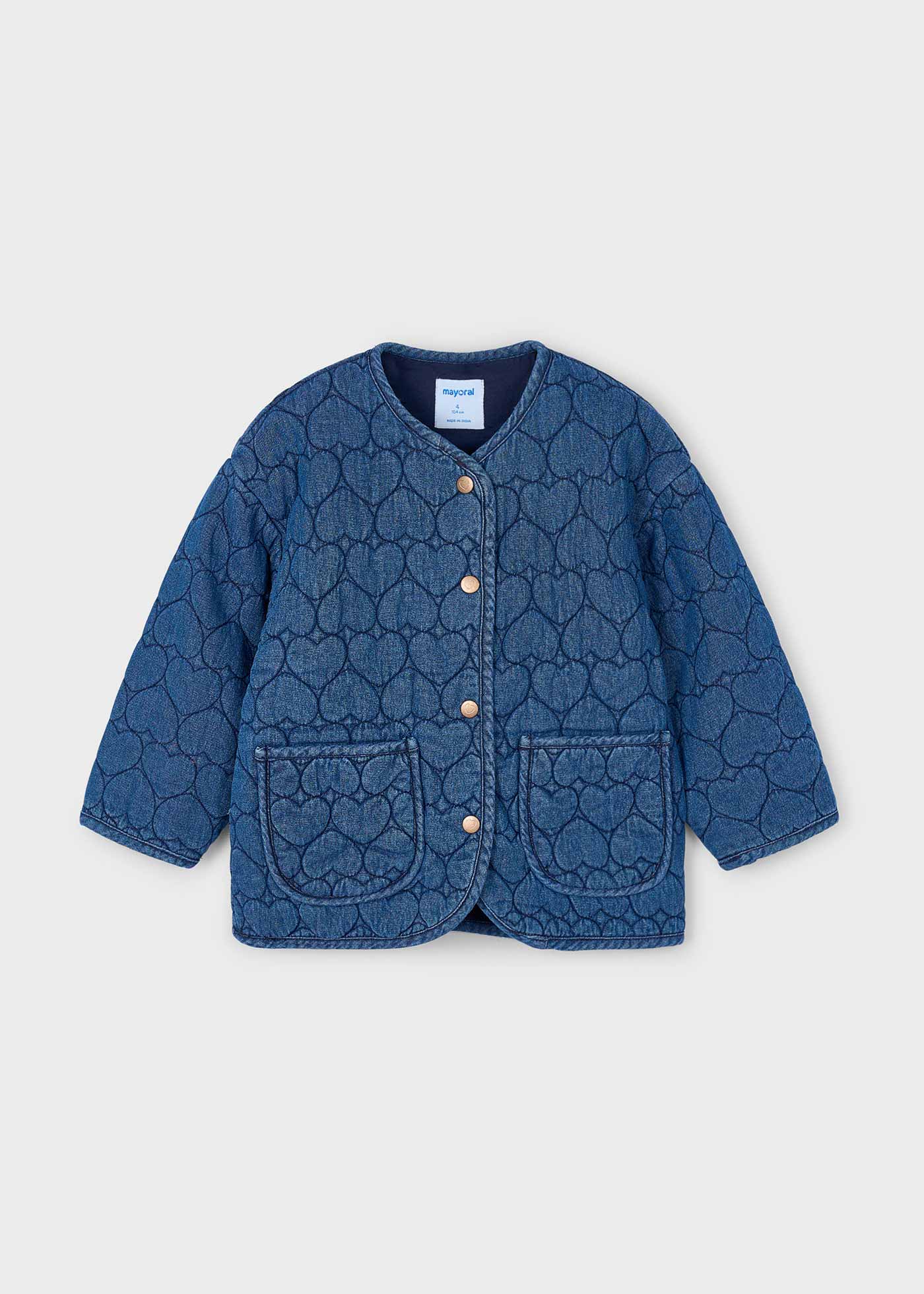 Girl Heart Printed Denim Jacket