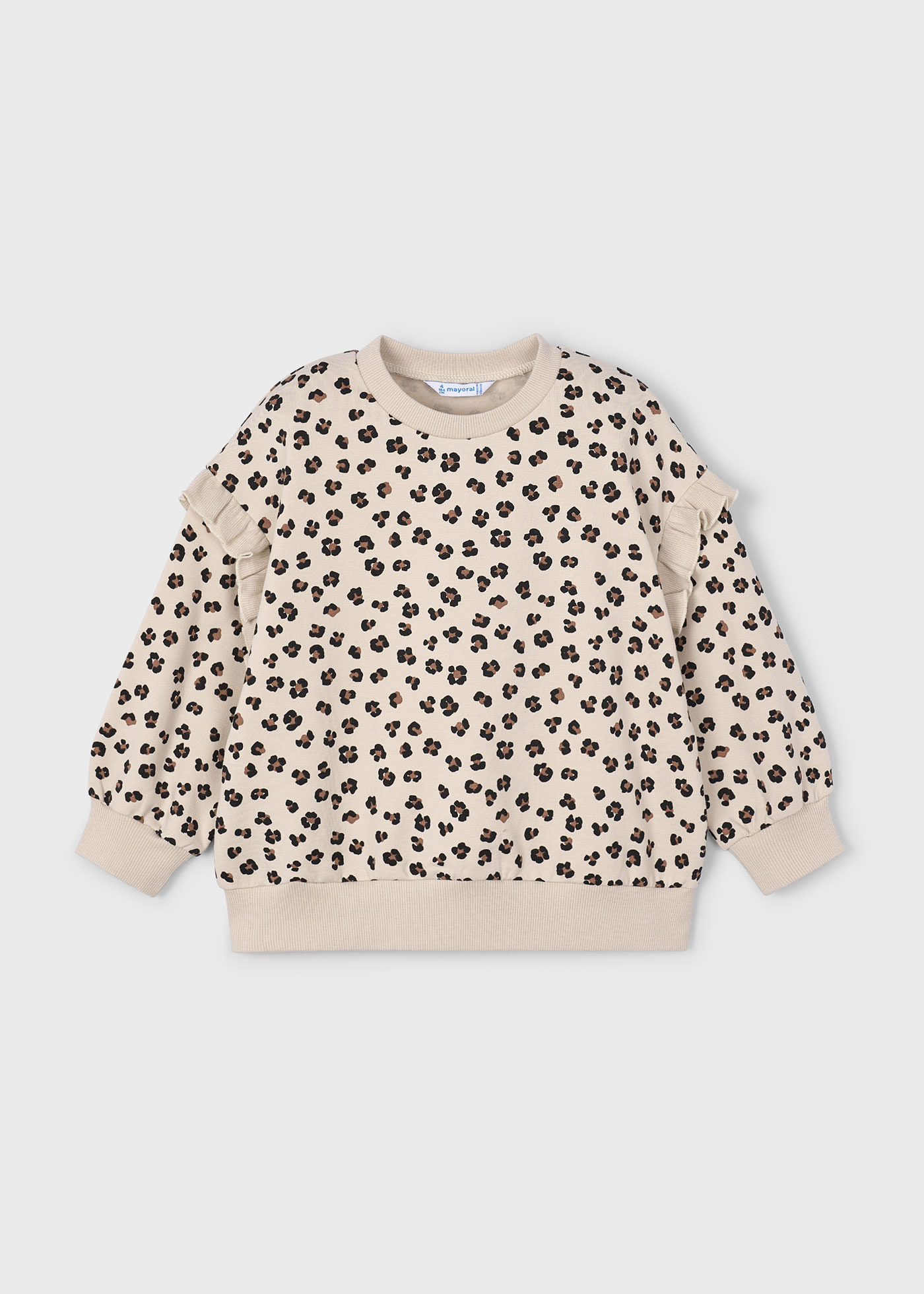 Girl Sweatshirt with Ruffled Sleeves