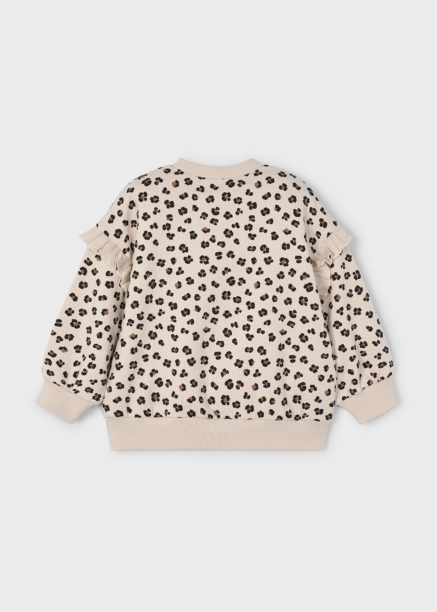 Girl Sweatshirt with Ruffled Sleeves