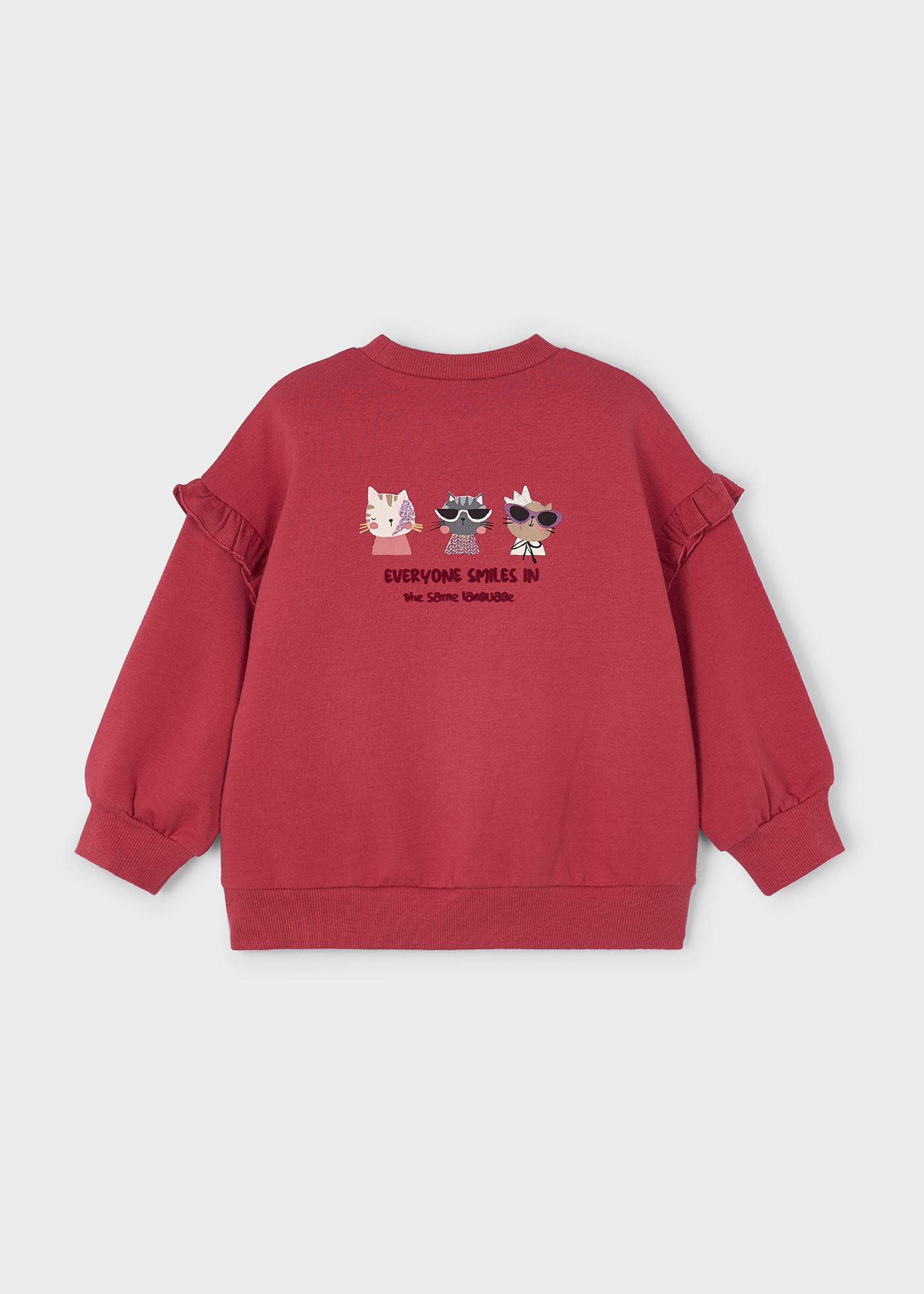 Girls ruffle sleeved jumper