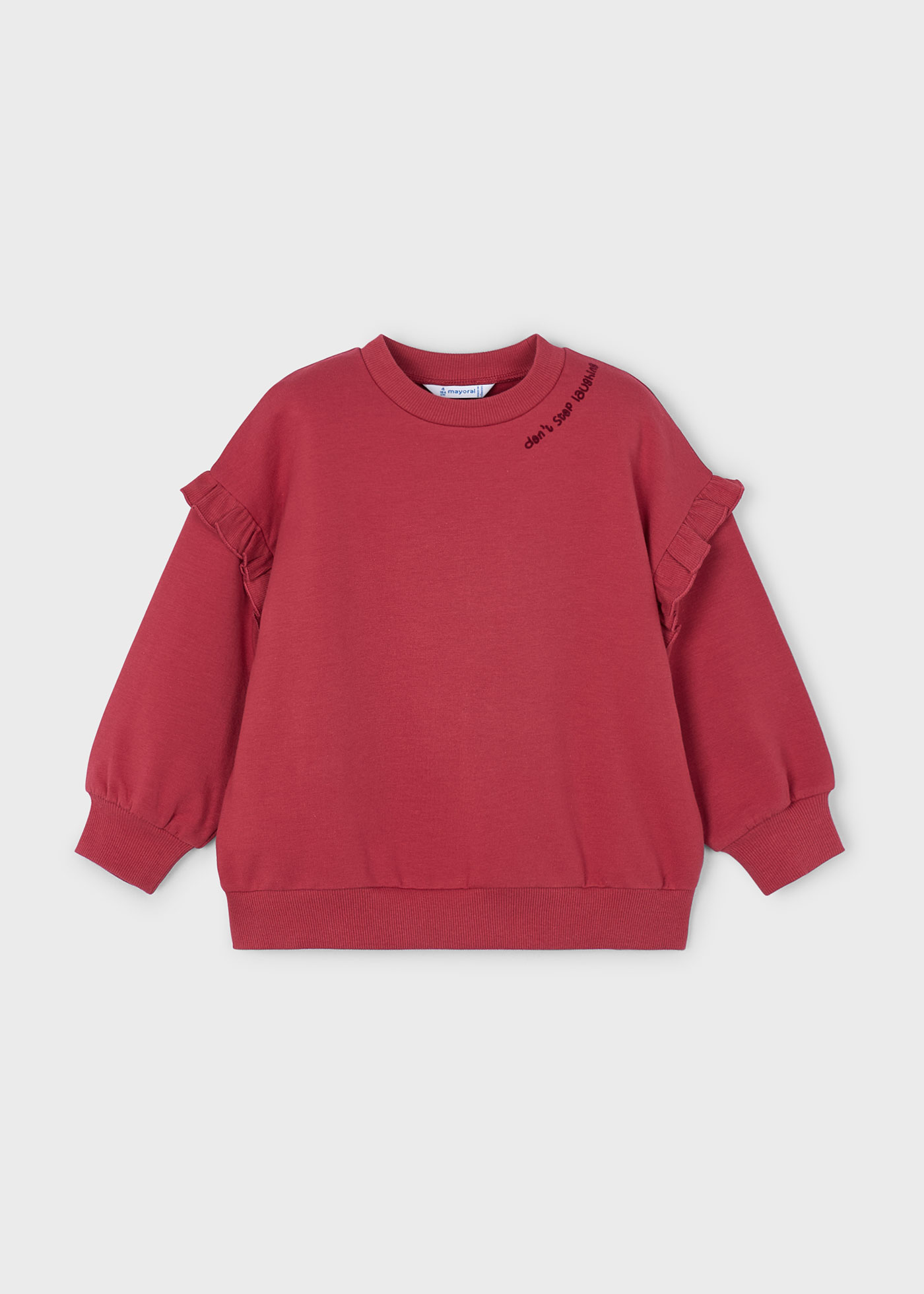 Girls ruffle sleeved jumper