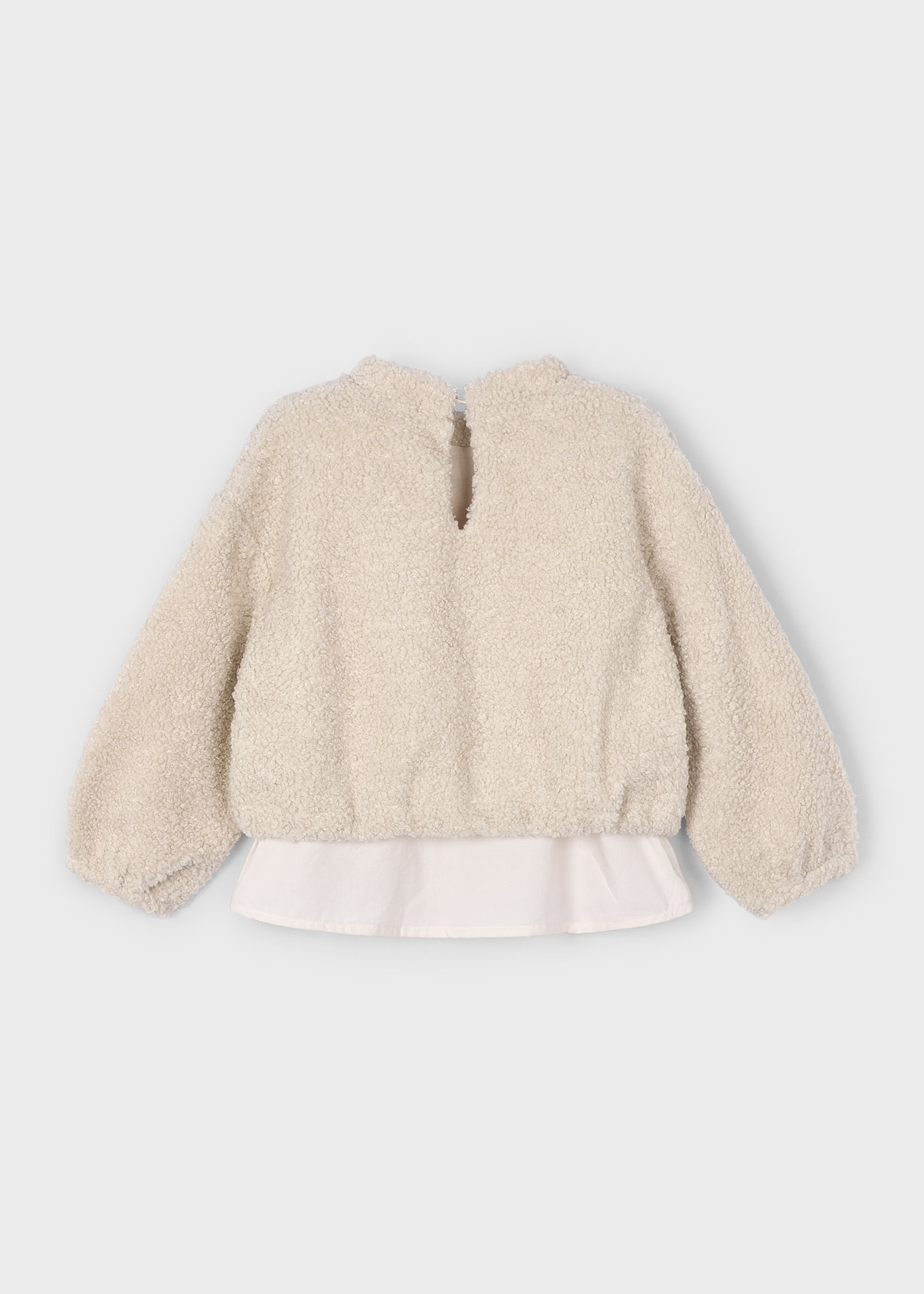 Sudadera borrego combinada niña