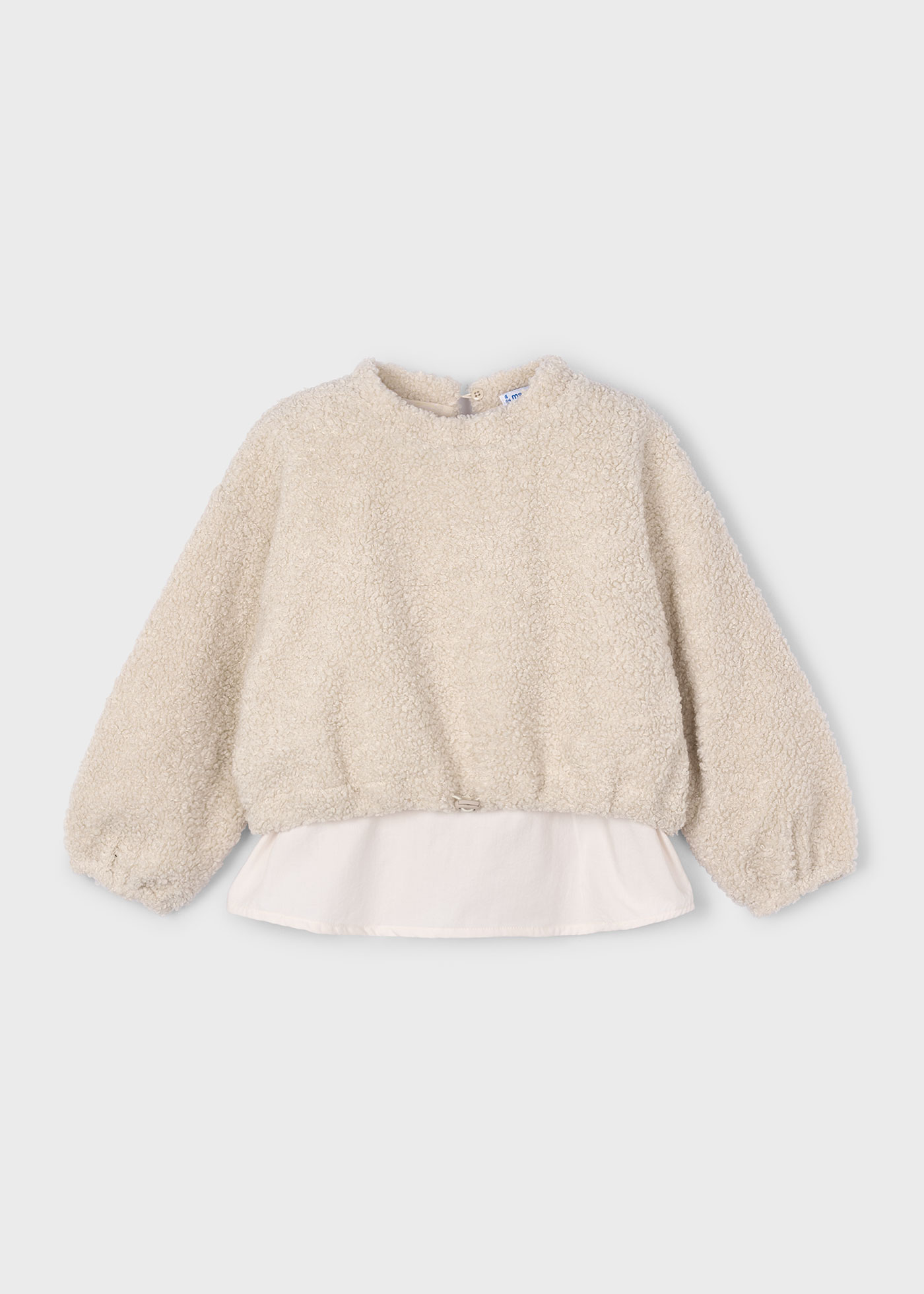 Sudadera borrego combinada niña