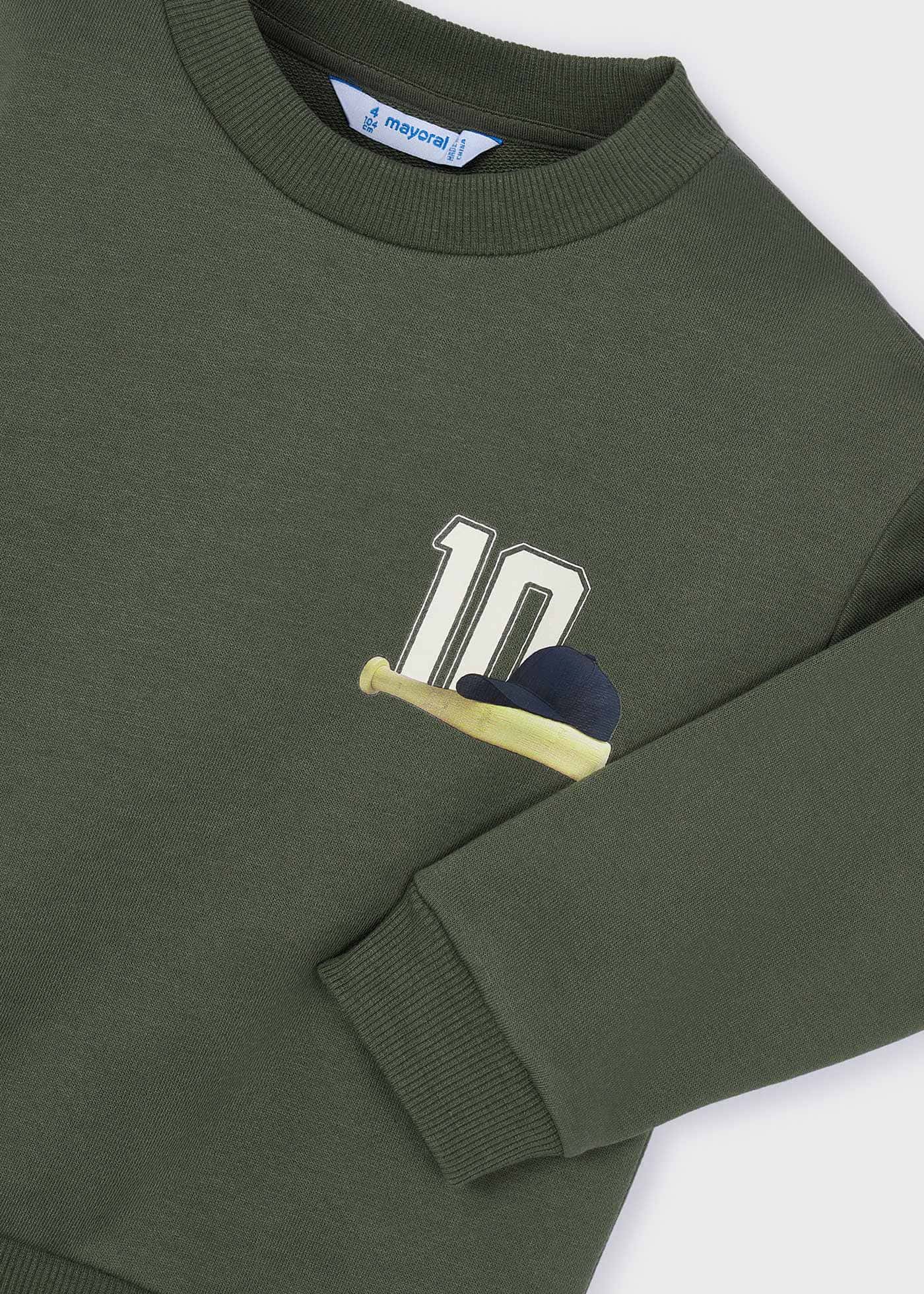 Sudadera estampado espalda niño