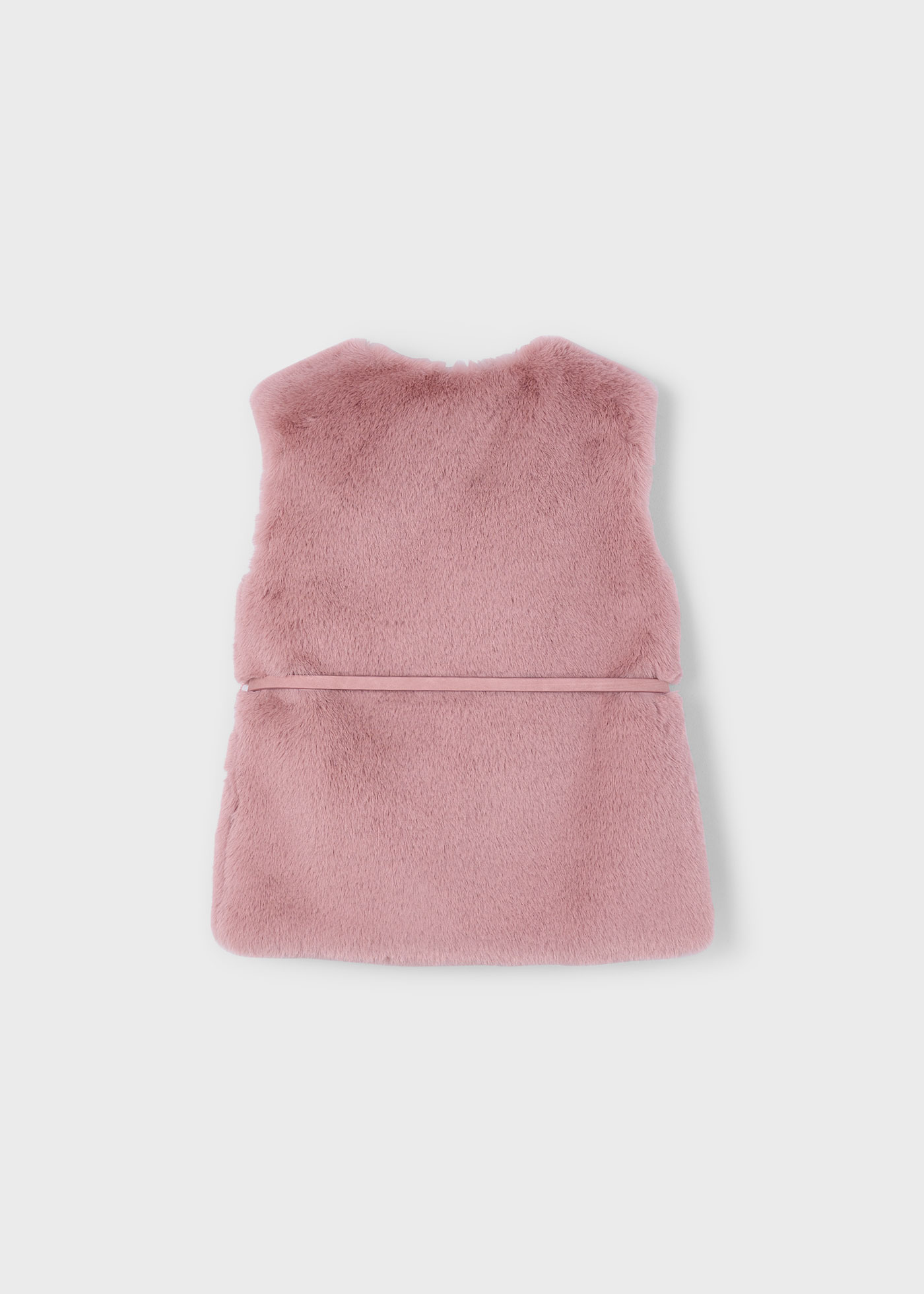 Gilet fourré avec ceinture fille