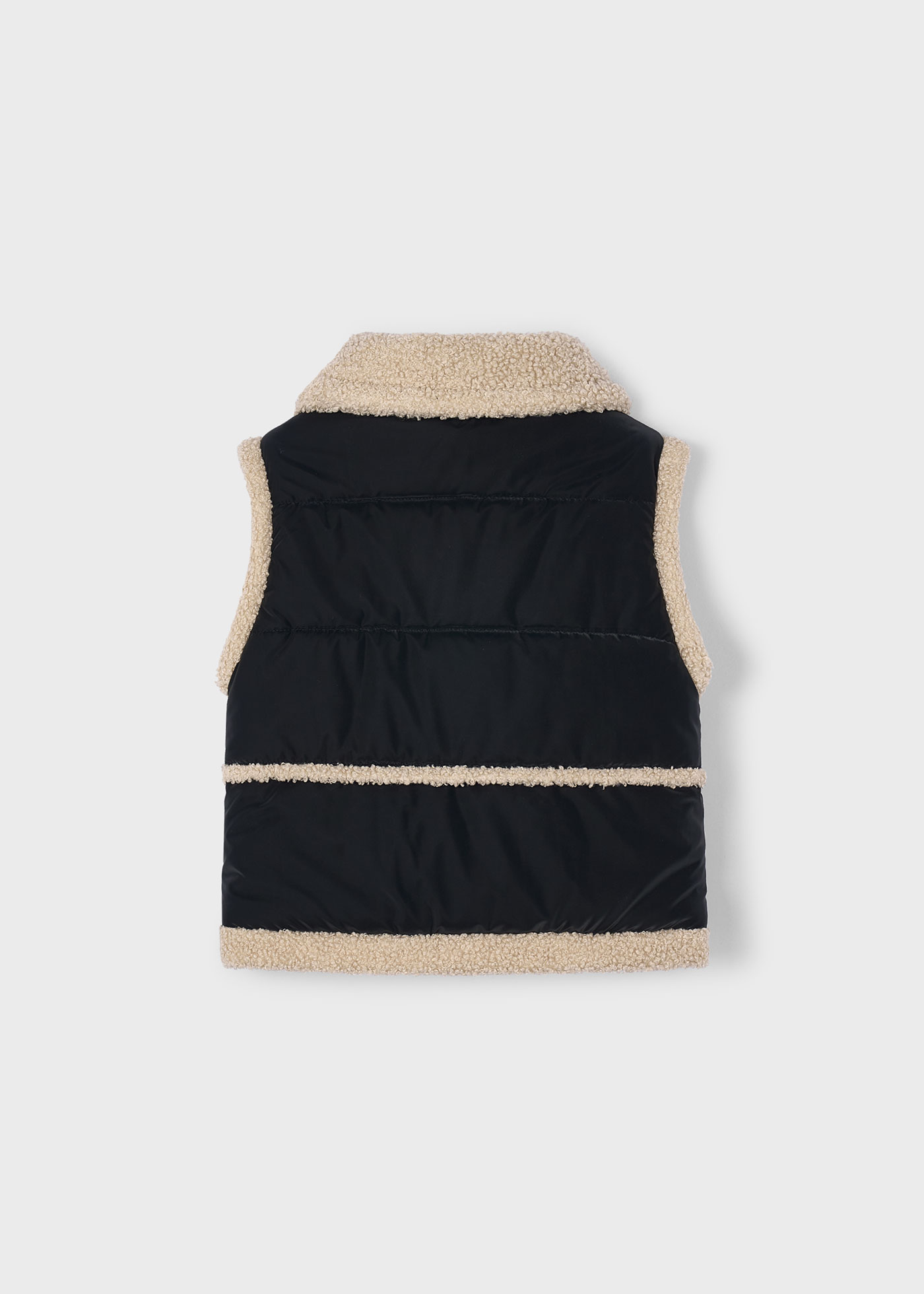 Girls contrast sheepskin gilet