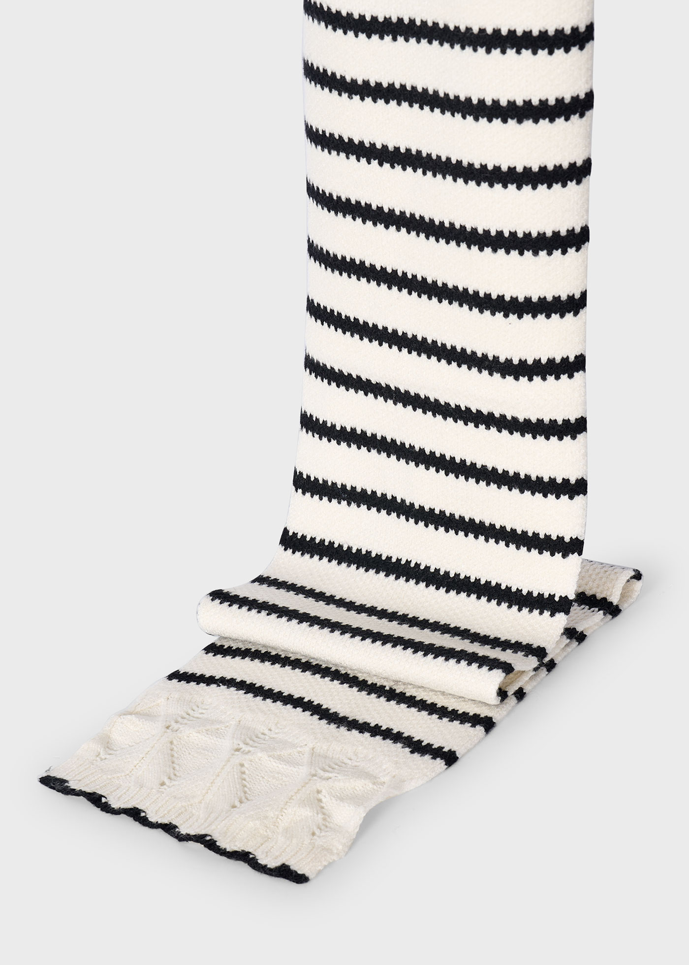 Girls striped hat and scarf set
