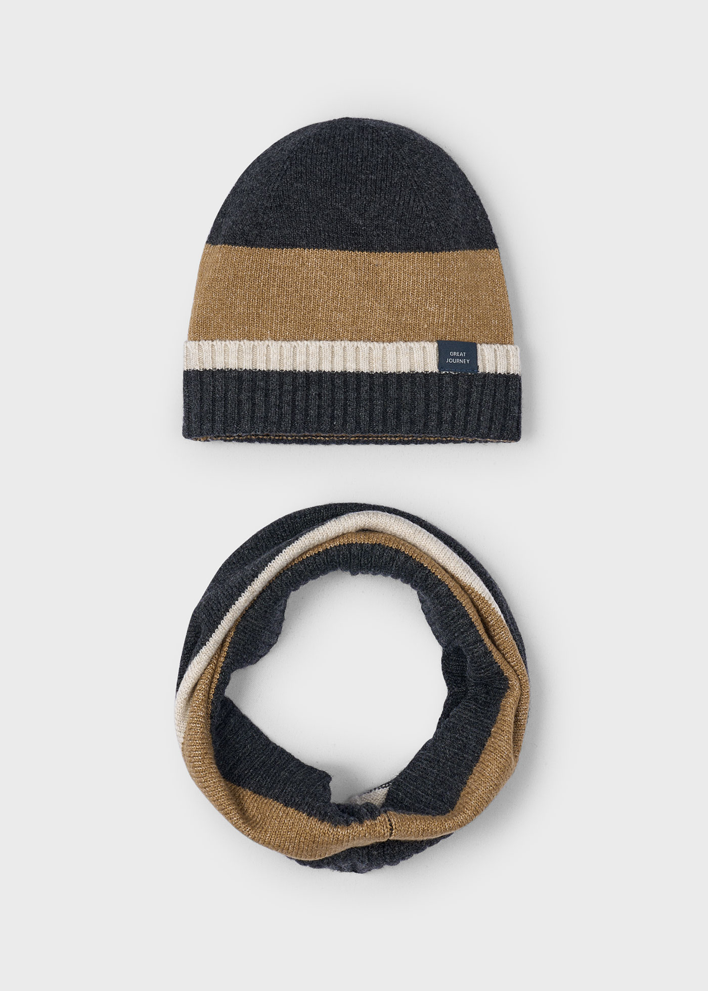 Boys hat and cowl scarf set