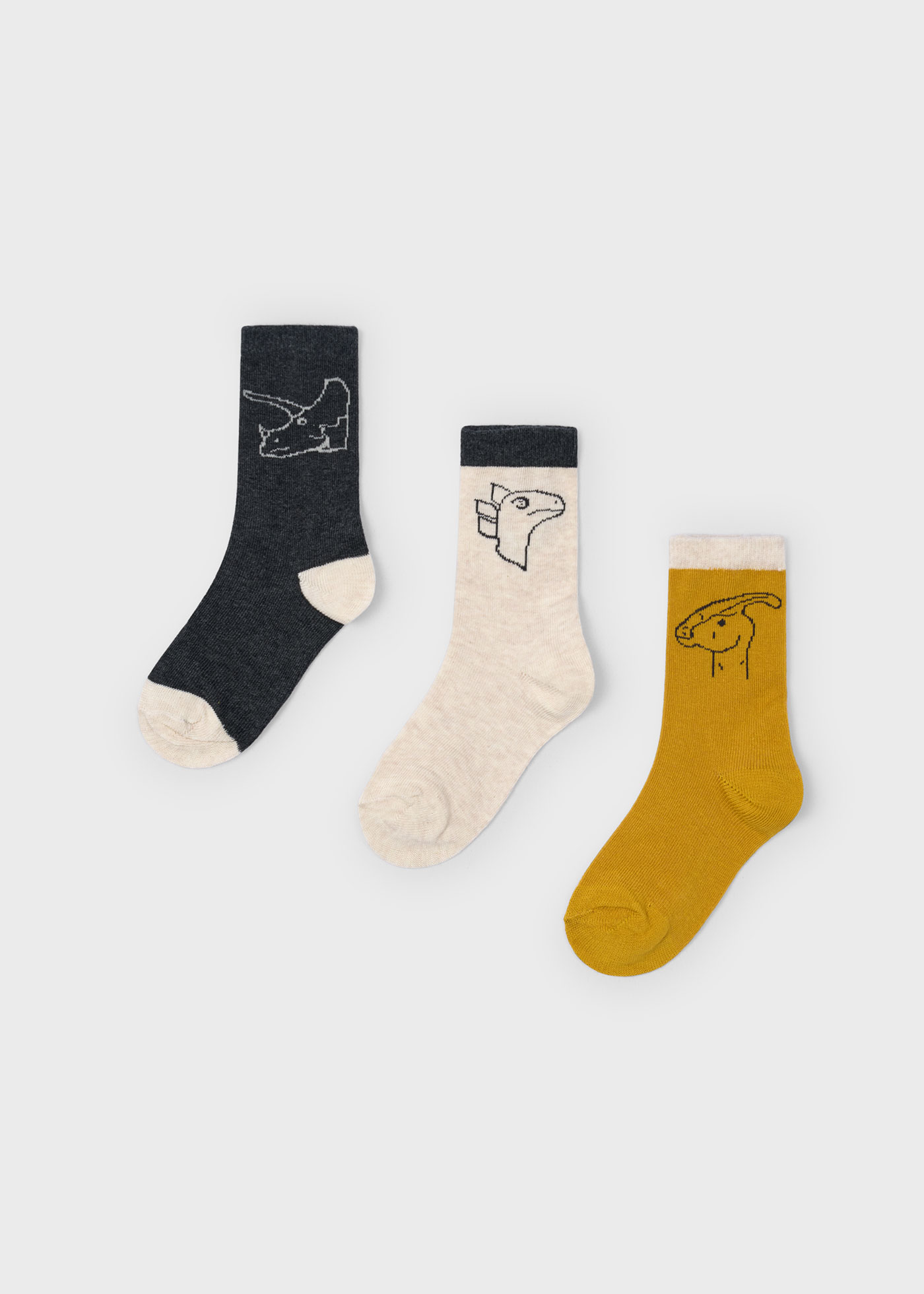 3 pack of dinosaur socks
