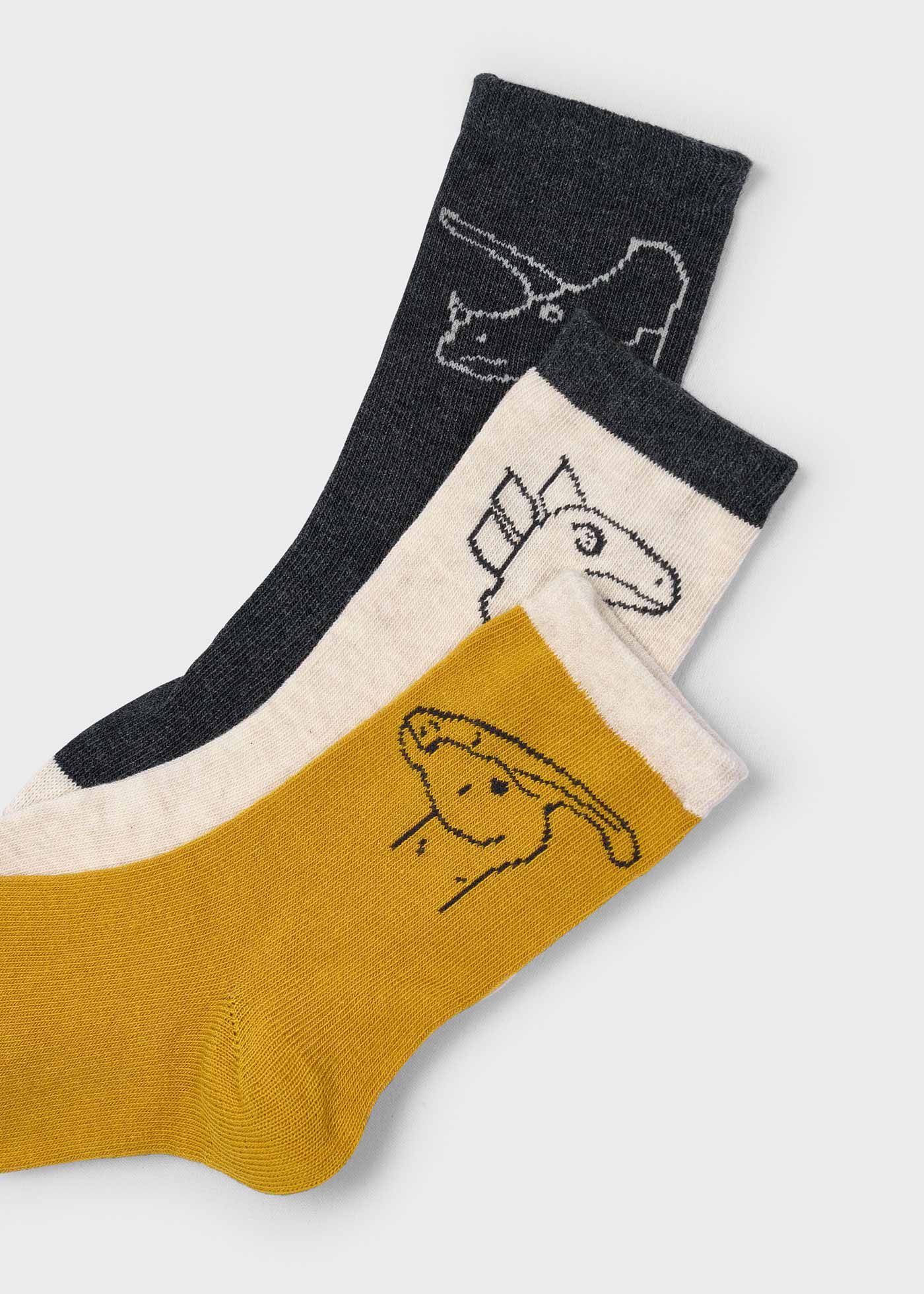 3 pack of dinosaur socks