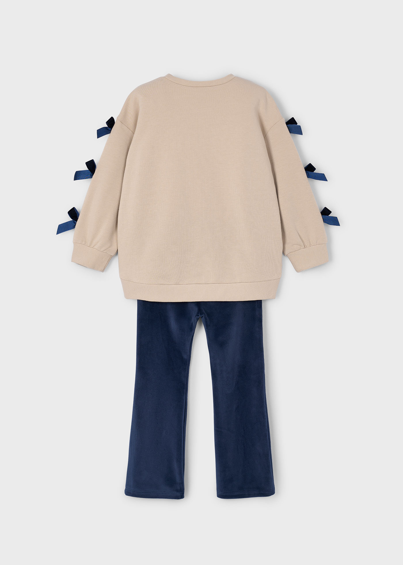 Ensemble legging et sweat-shirt avec nœuds fille