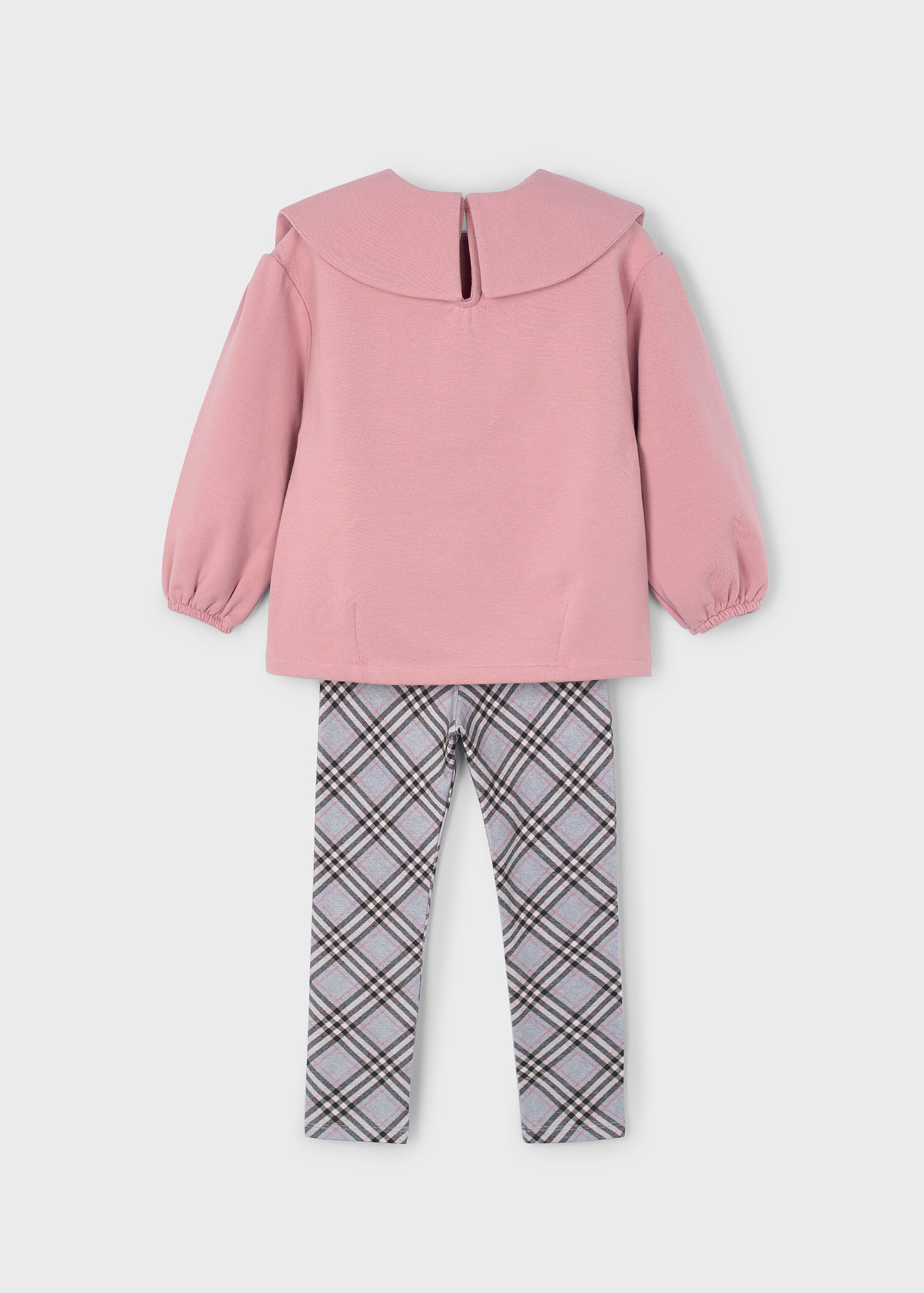 Girls check legging and jumper set