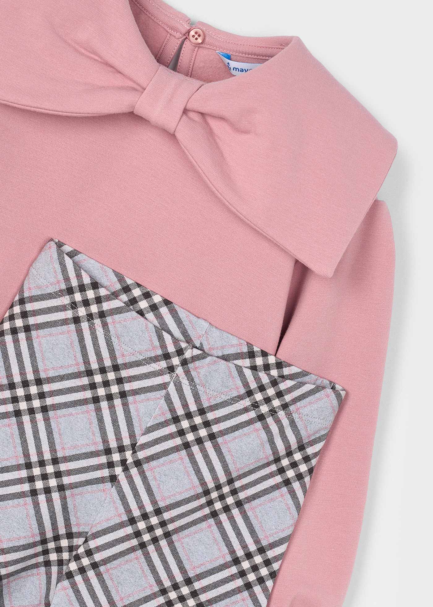 Set Leggings kariert und Sweatshirt Mädchen