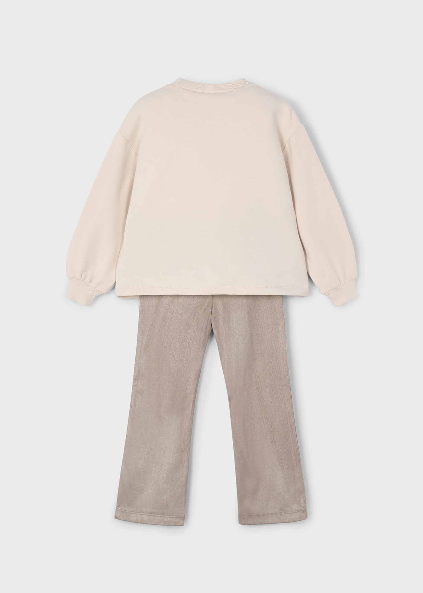 Girls legging and embroidered jumper set