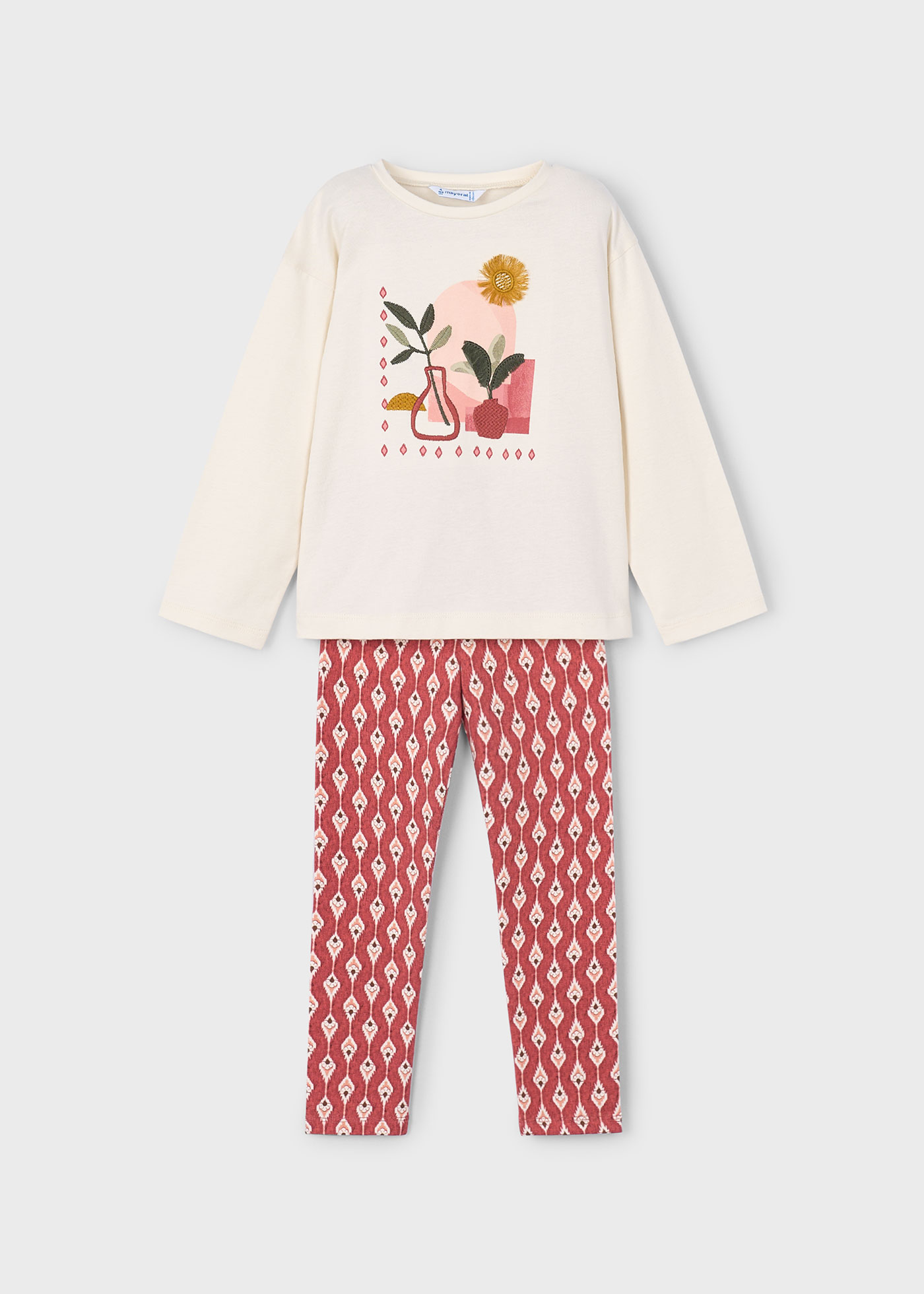 Conjunto legging estampado y playera niña