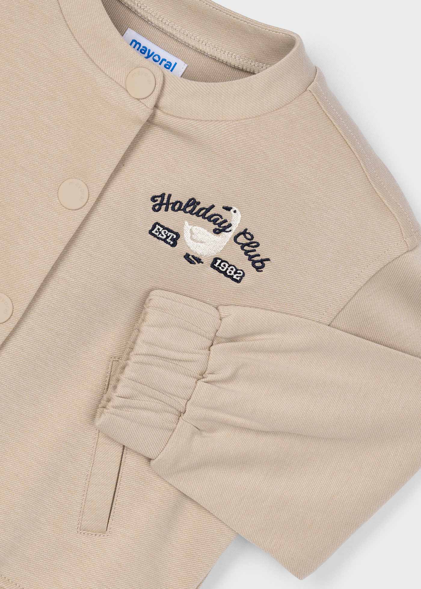 Girls embroidered knitted jacket
