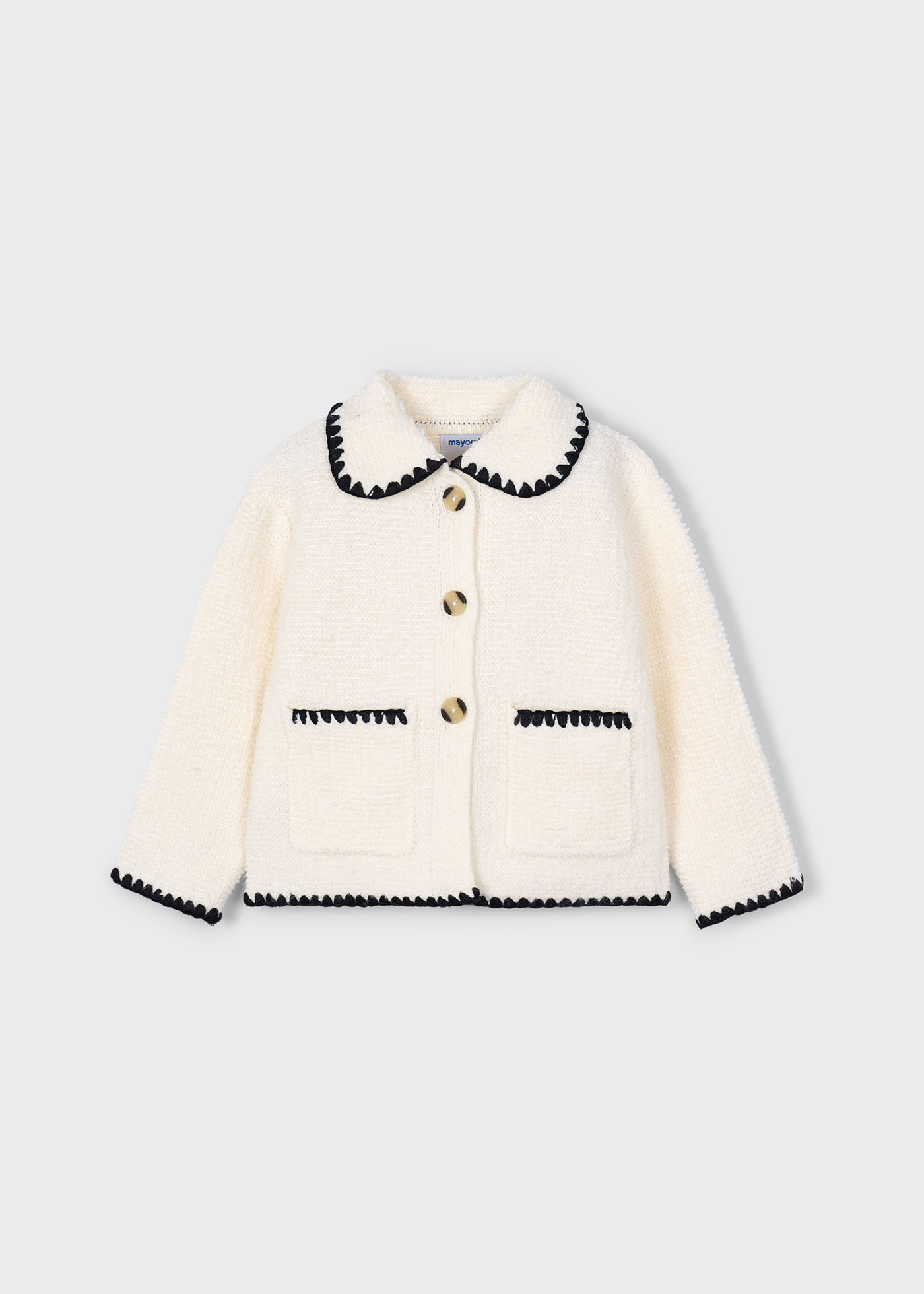 Chaqueta tricot bucles niña