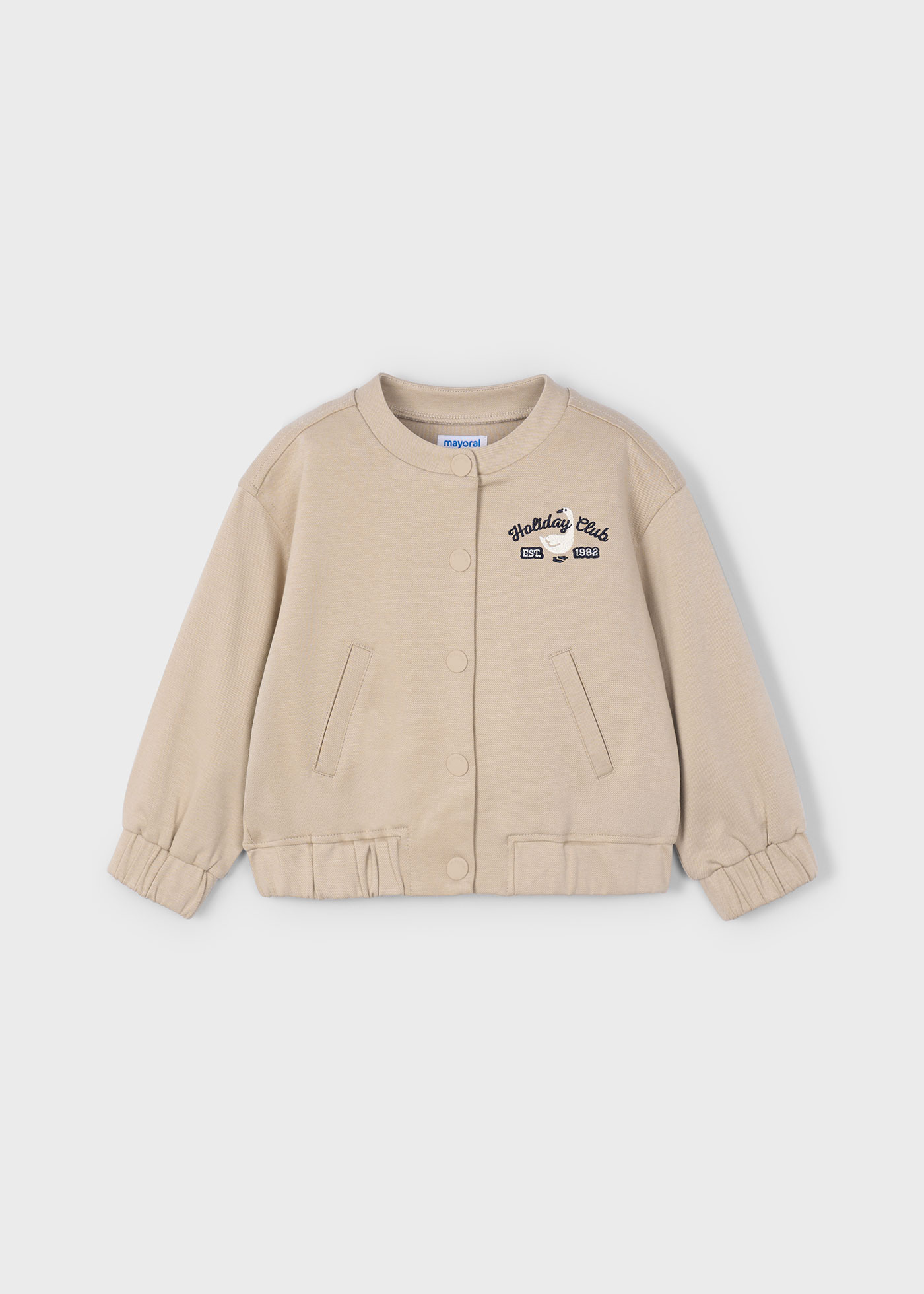 Girls embroidered knitted jacket