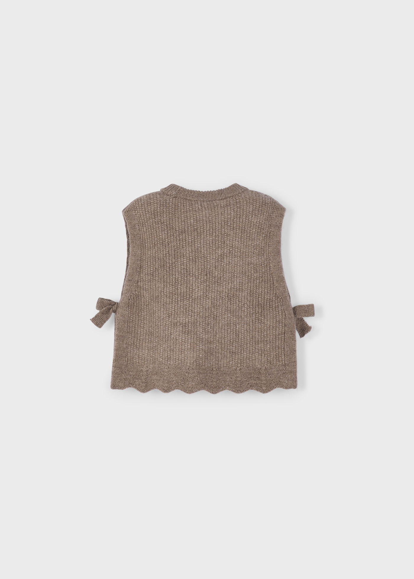 Girls knitted vest with bows