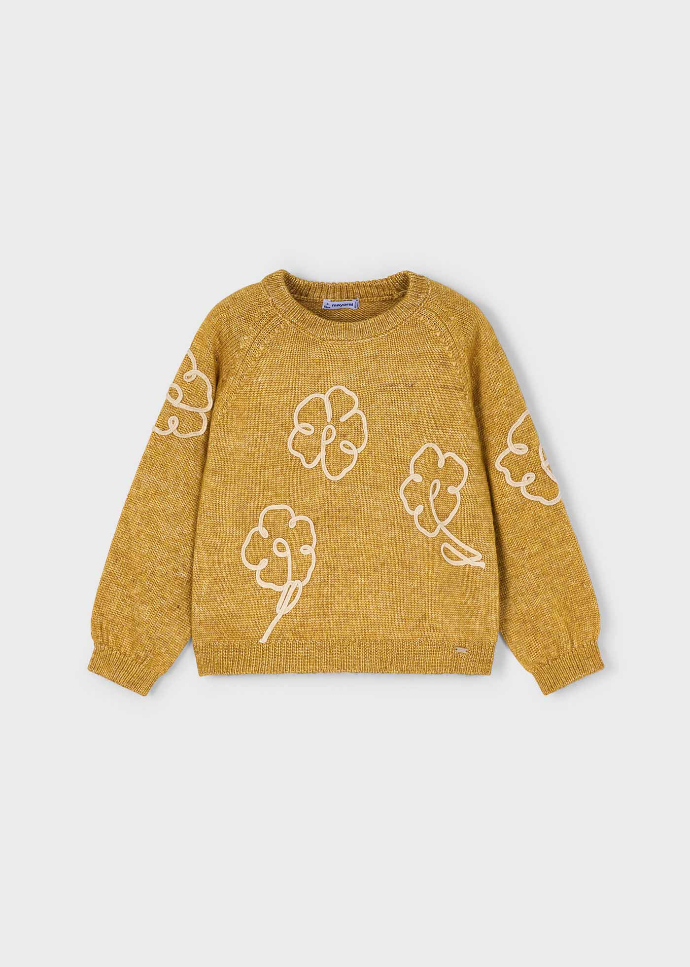 Pullover Blumenapplikation Mädchen