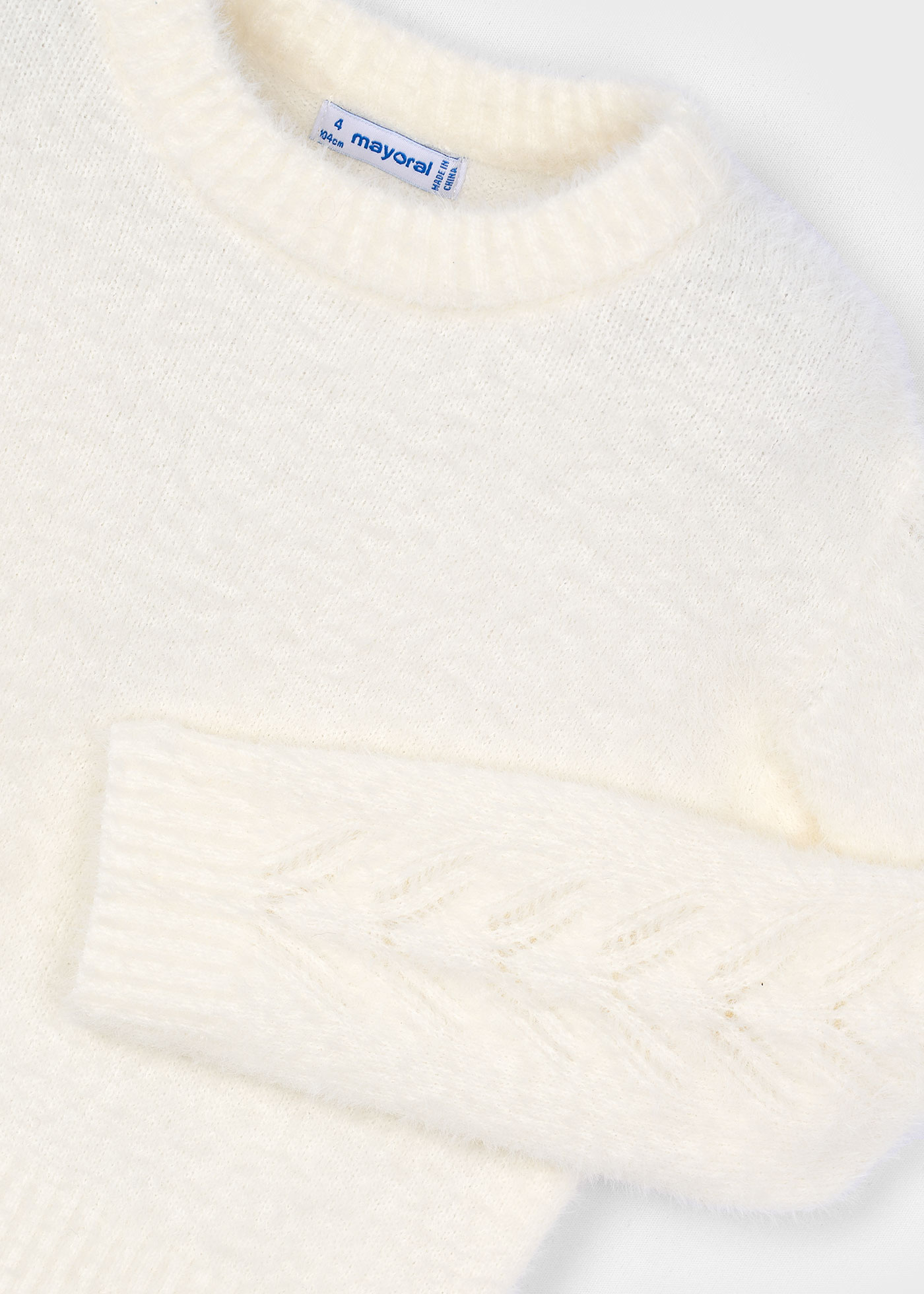 Girl Faux Fur Knit Sweater