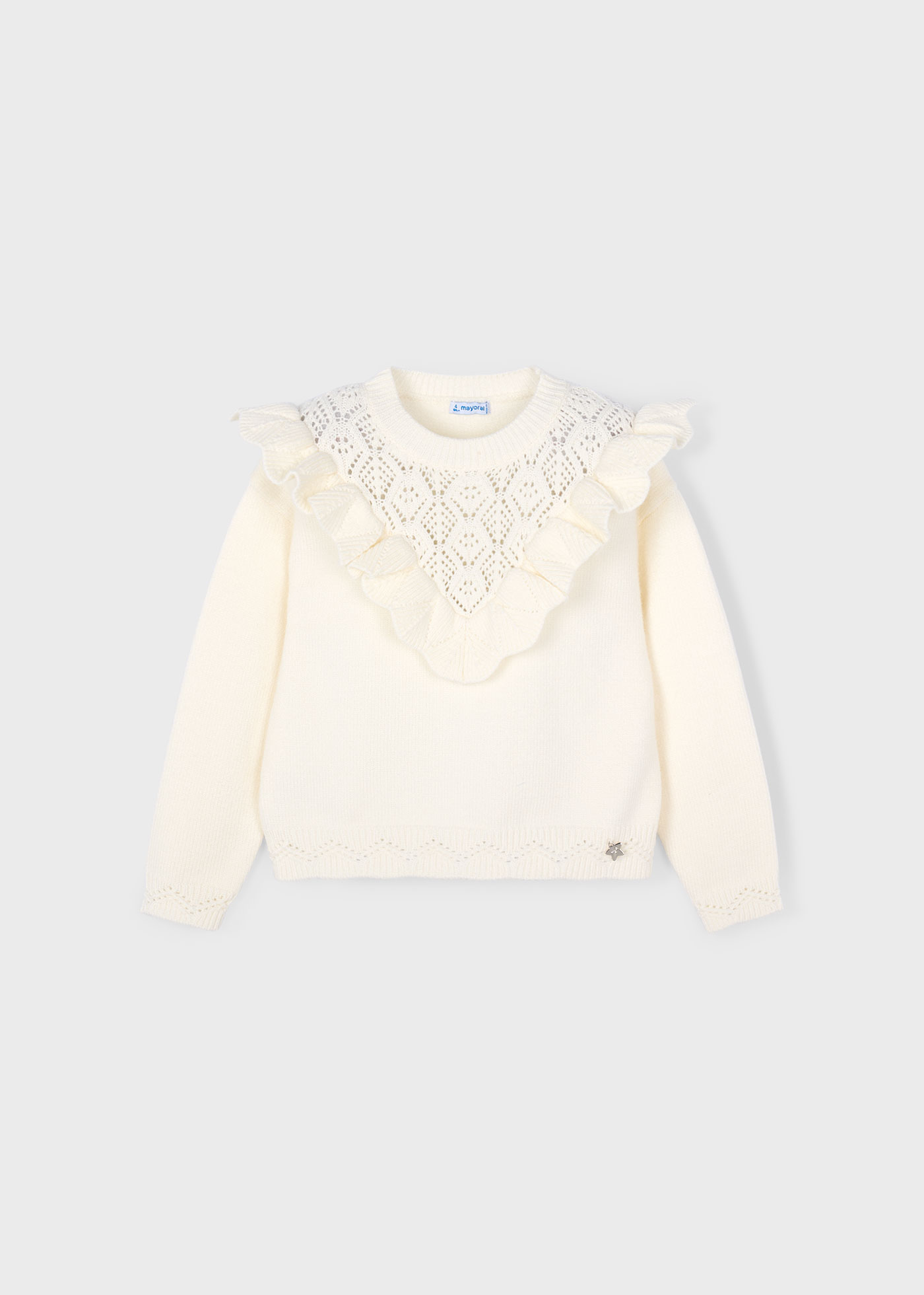 Girl Openwork Knit Sweater