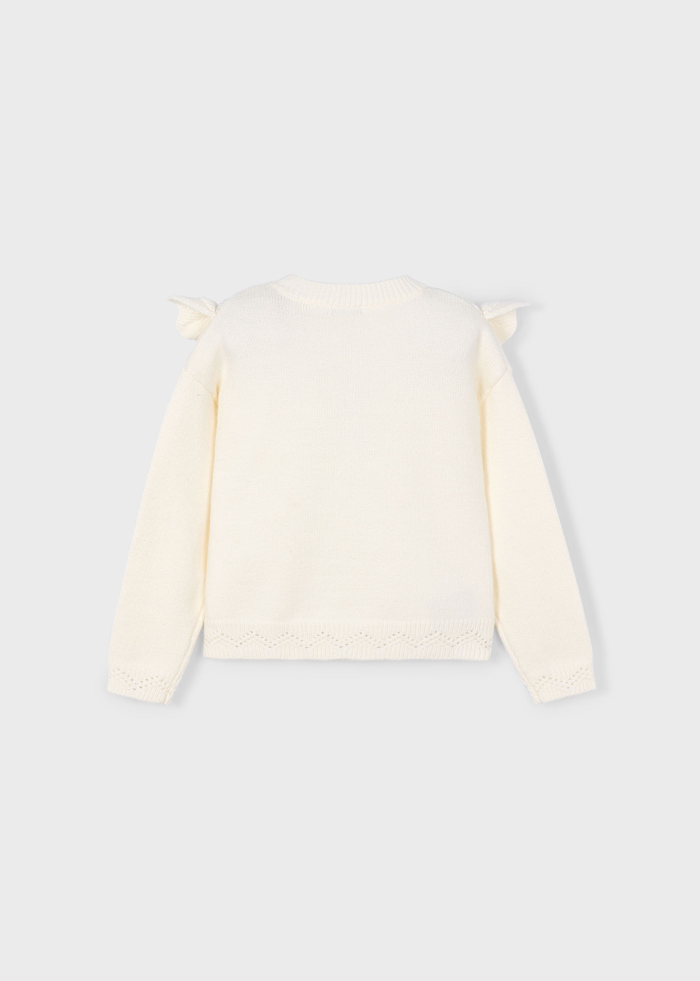 Ażurowy sweter trykotowy dla dziewczynki