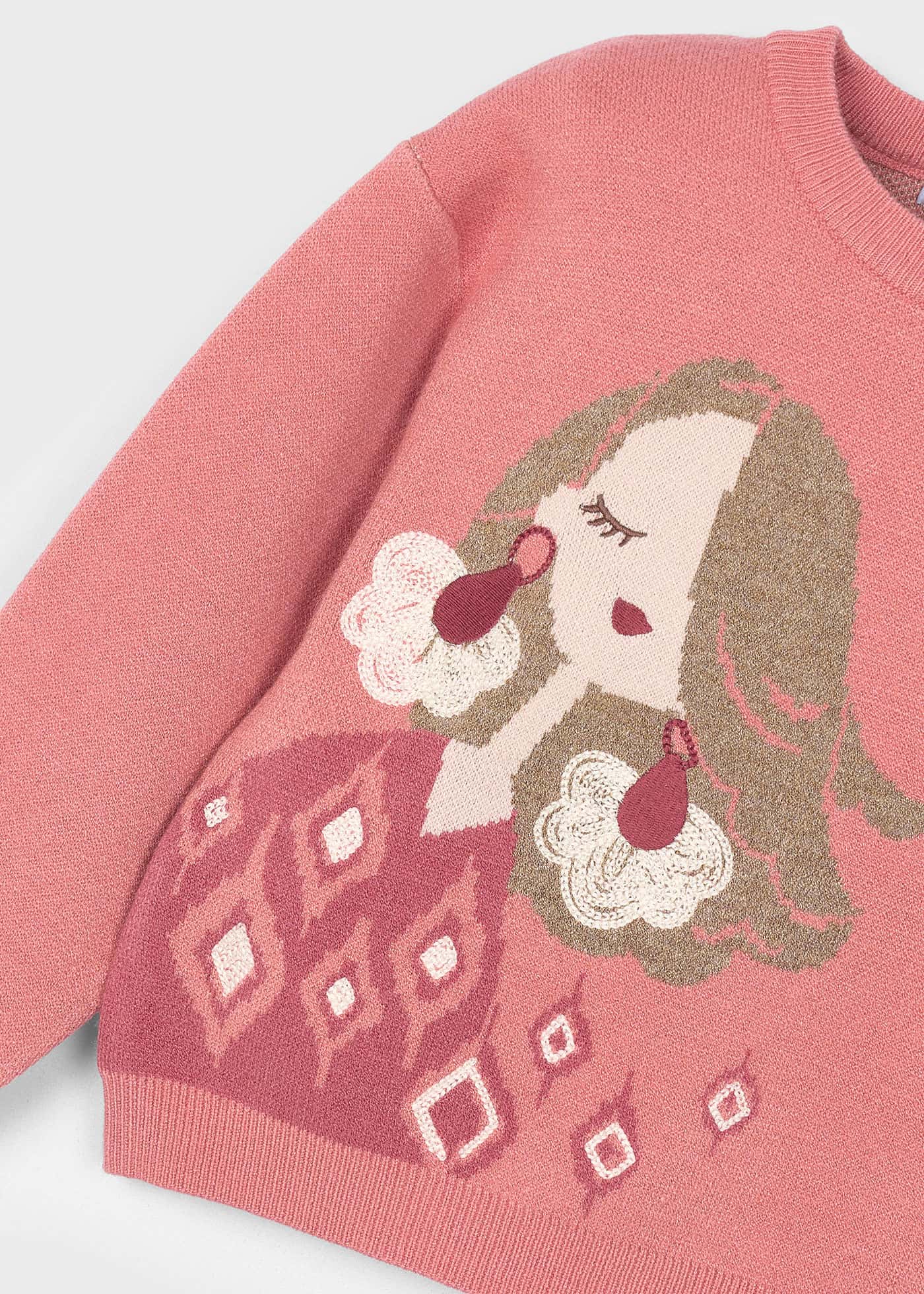 Żakardowy sweter dla dziewczynki