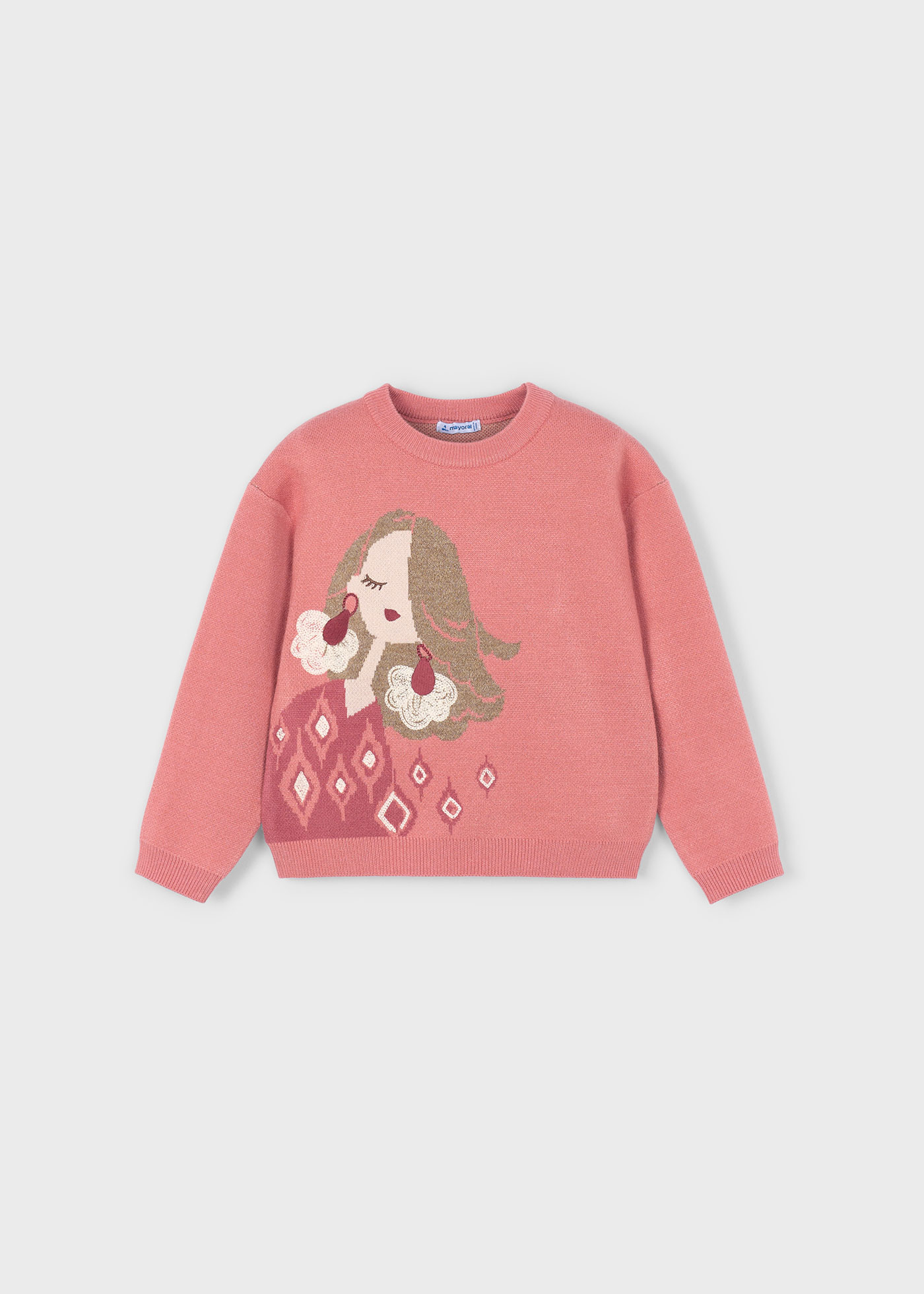 Żakardowy sweter dla dziewczynki