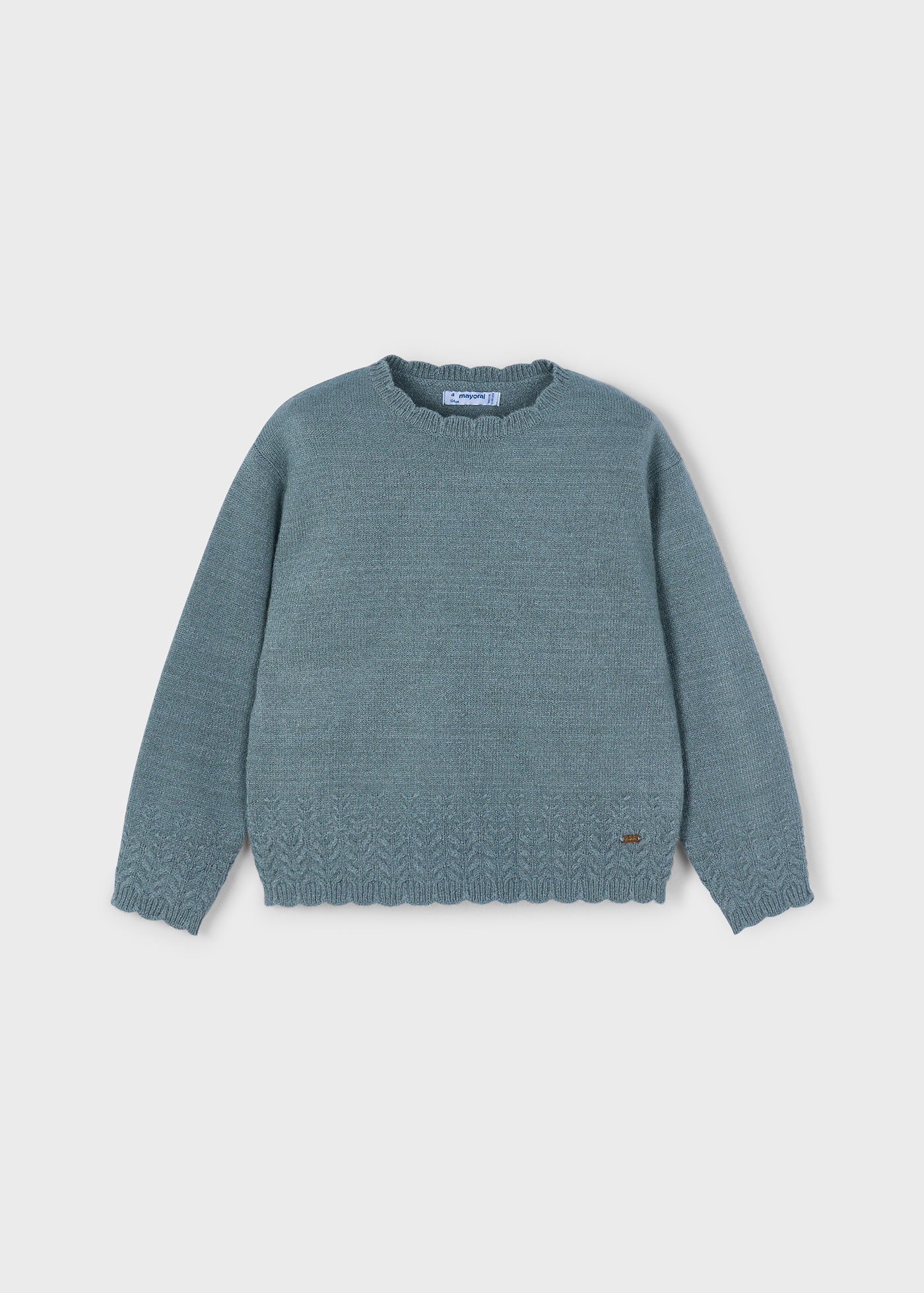 Girls plain knitted jumper