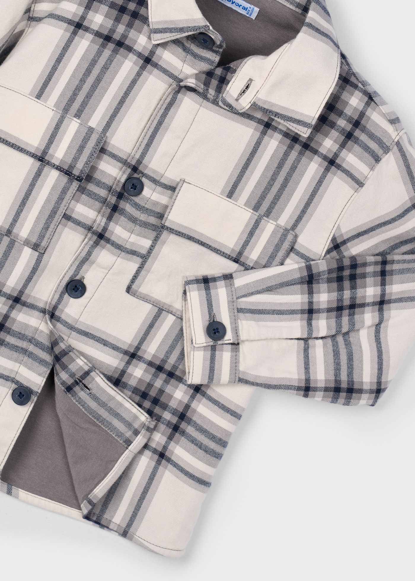 Overshirt quadri bambino