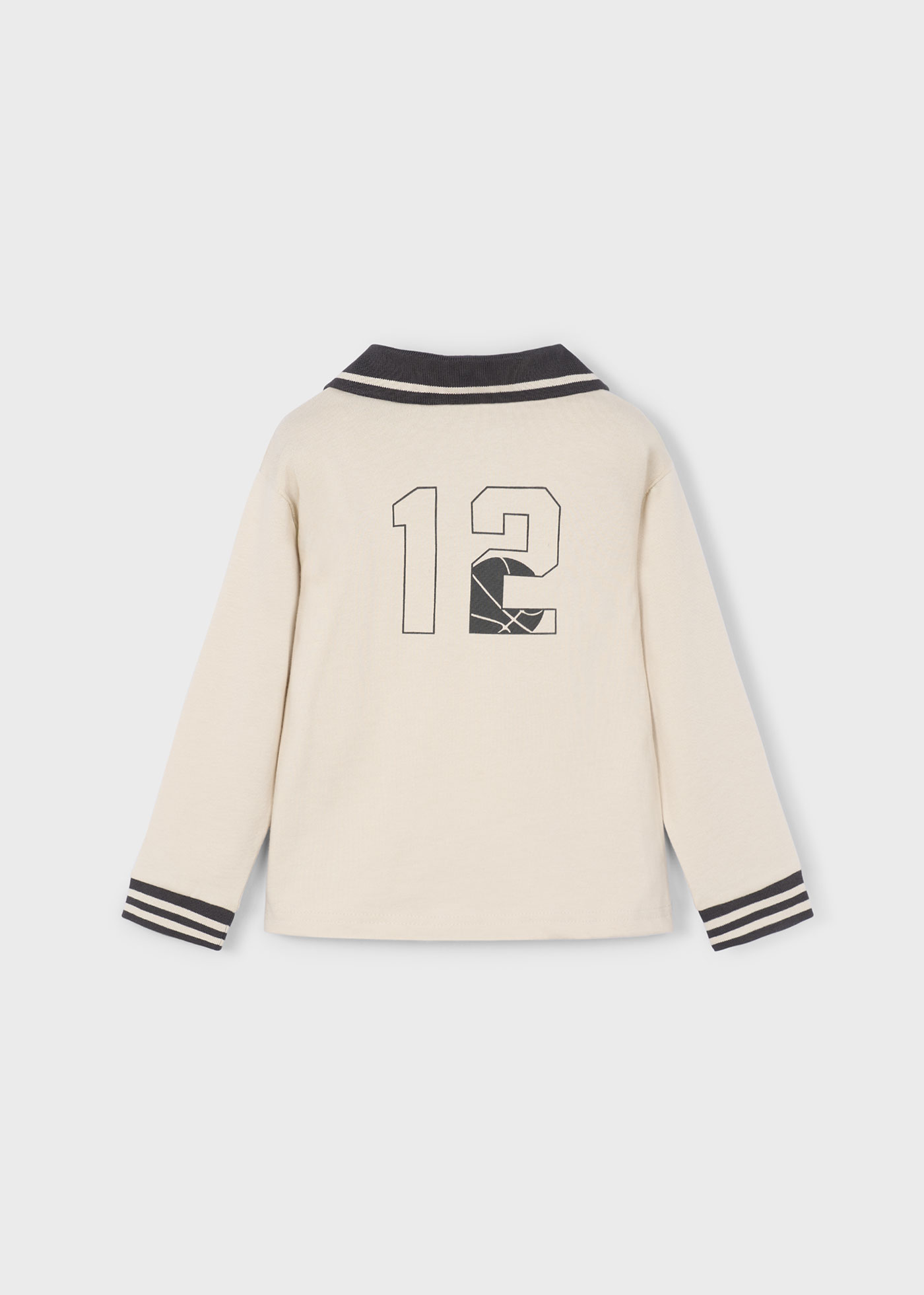 Boys long sleeved print polo