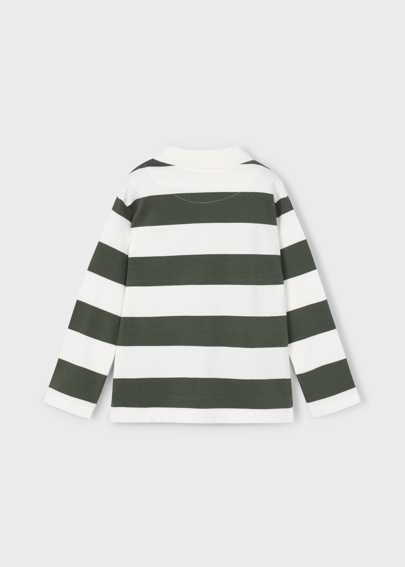 Boys long sleeved striped polo shirt