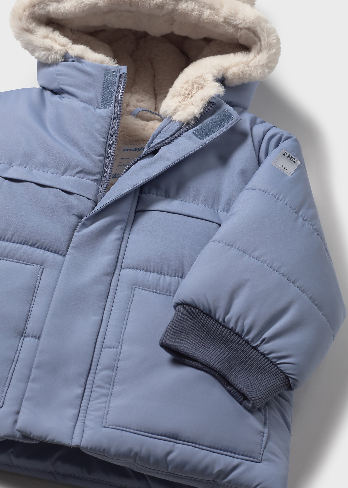 Baby fur lined coat