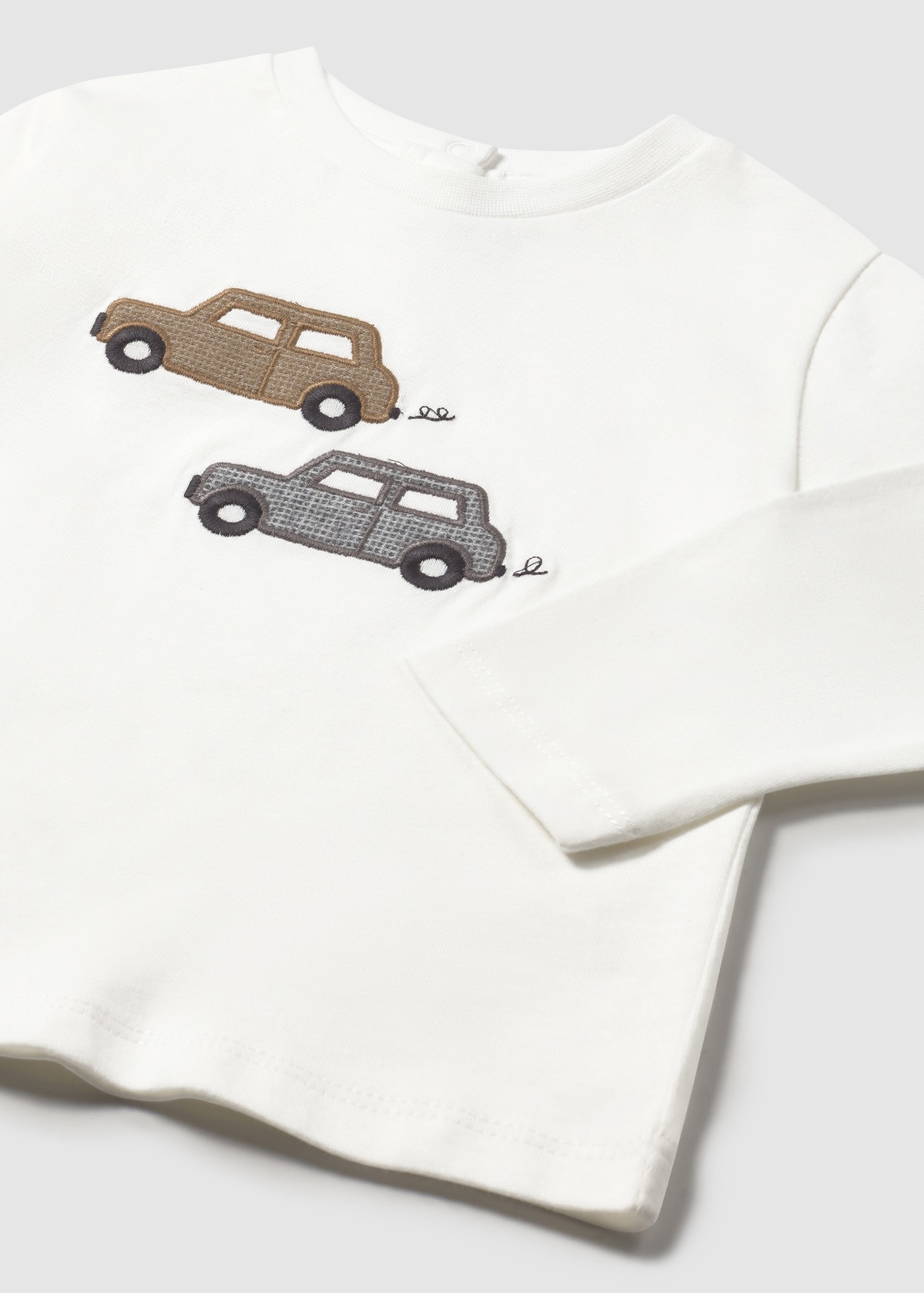 Babys car embroidered t-shirt